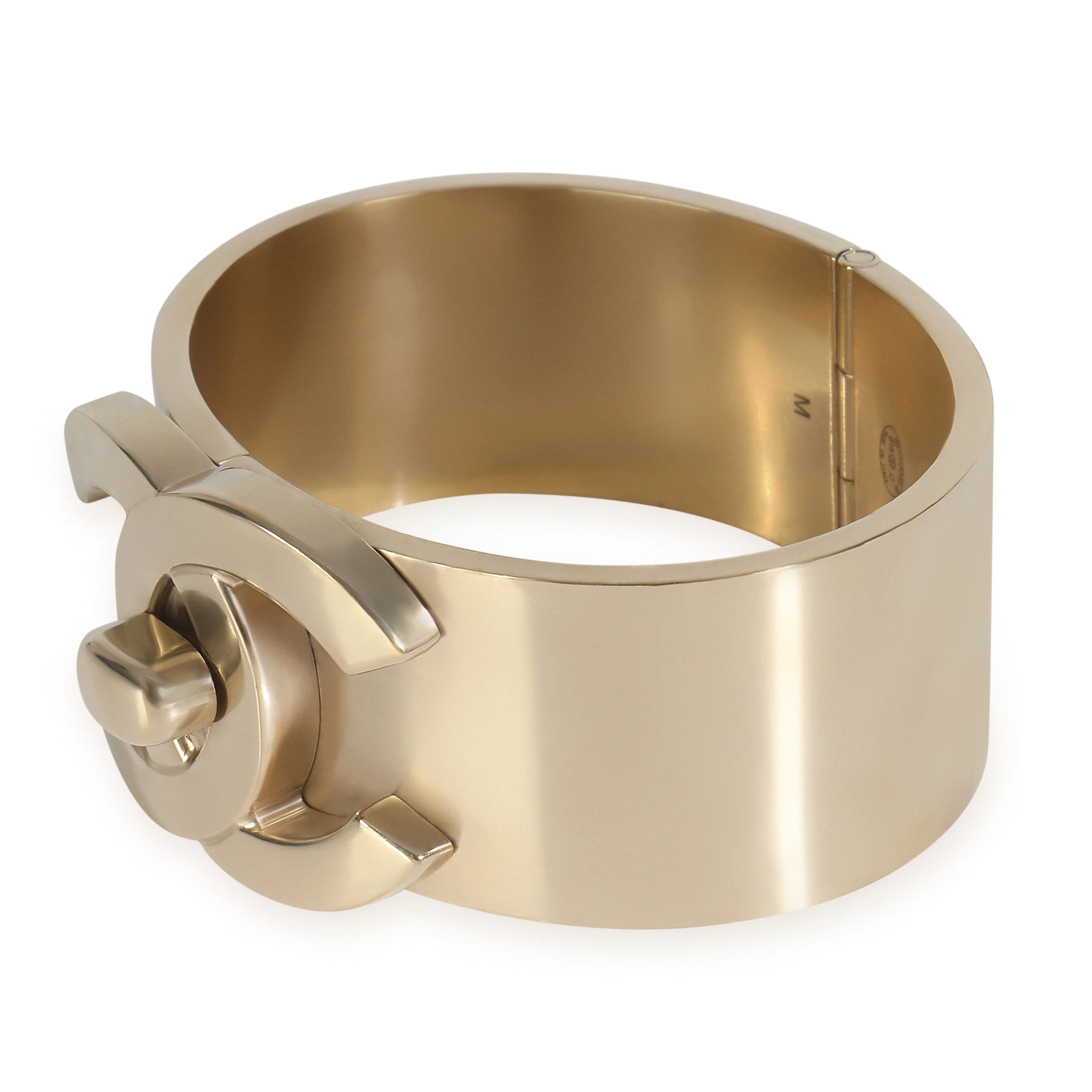 Gold-Plated  Wide CC Turnlock Bracelet - Image 3