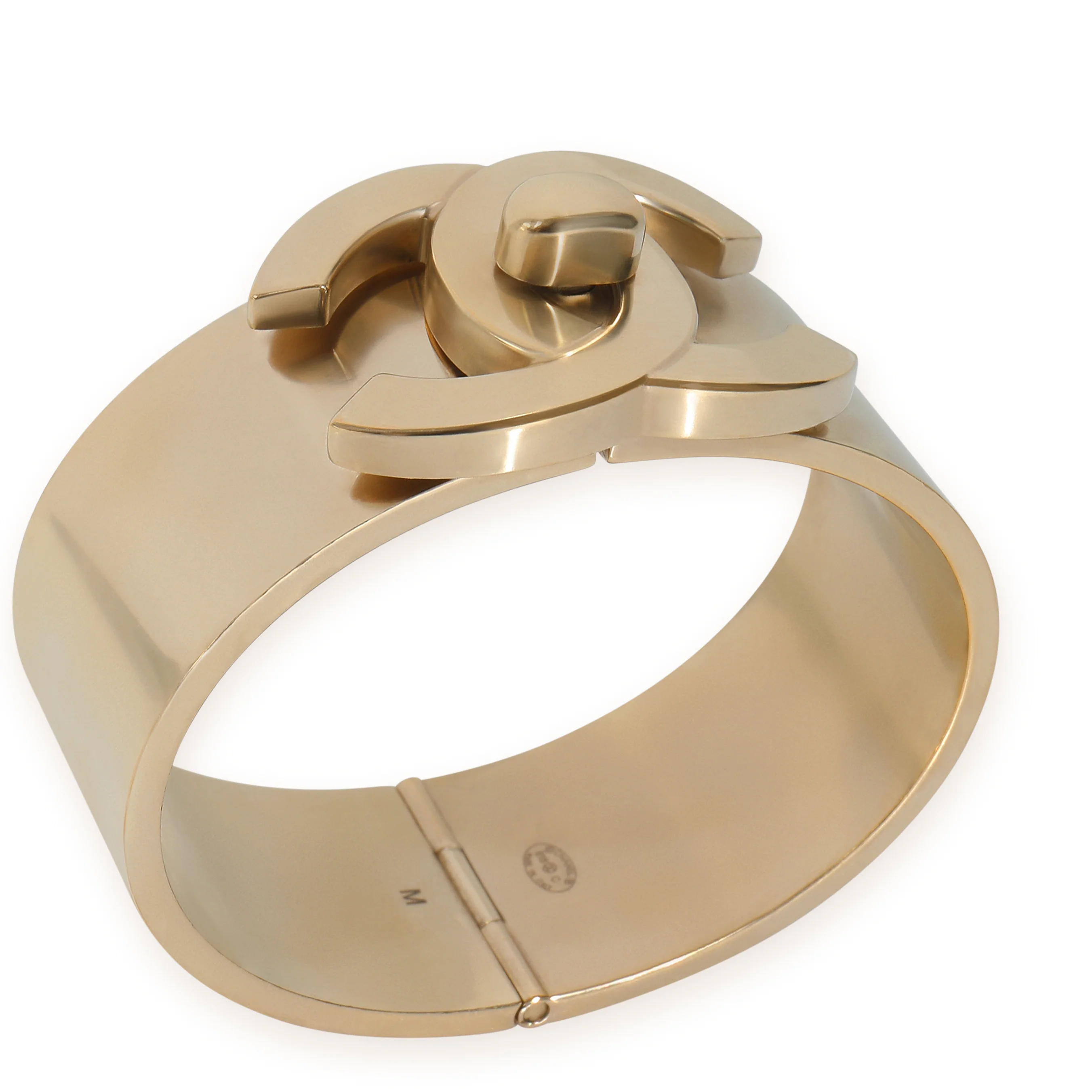 Gold-Plated  Wide CC Turnlock Bracelet - Image 4