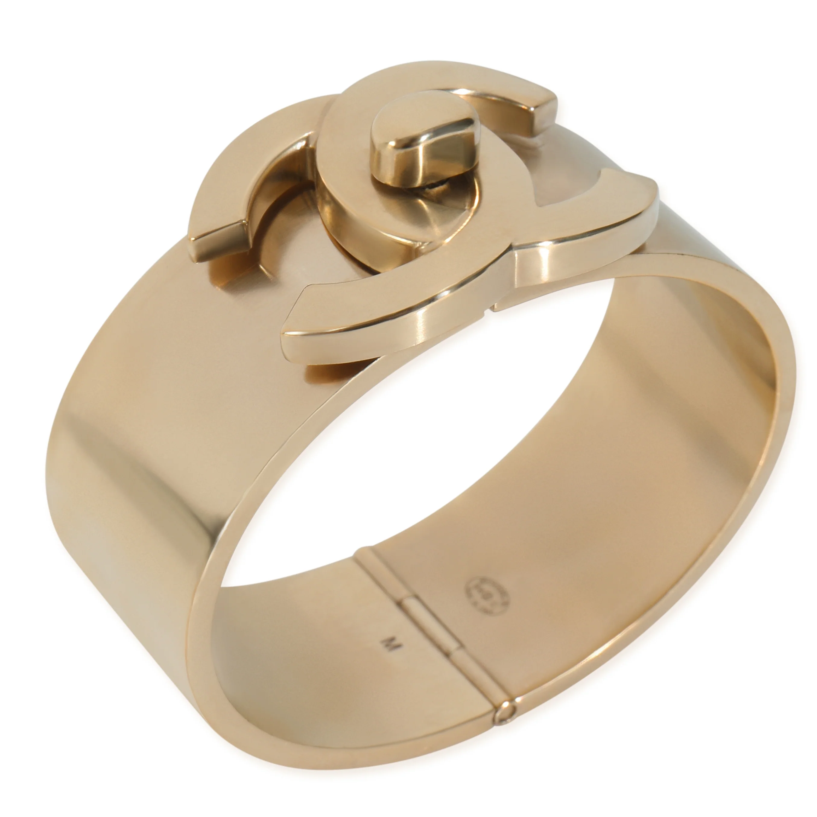 Gold-Plated  Wide CC Turnlock Bracelet - Image 6