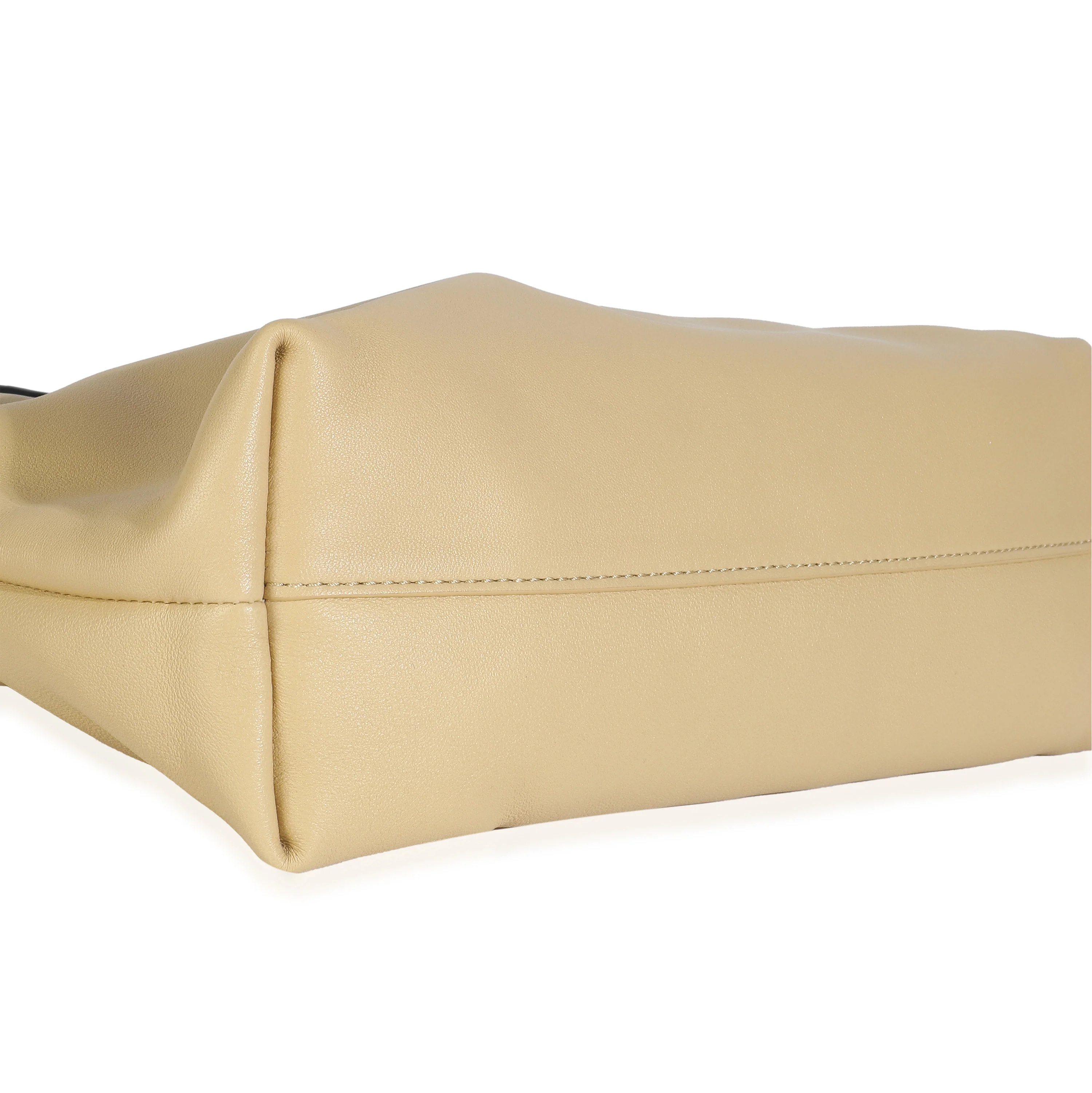 Beige Mellow Nappa Donut Chain Medium Flamenco Purse - Image 7