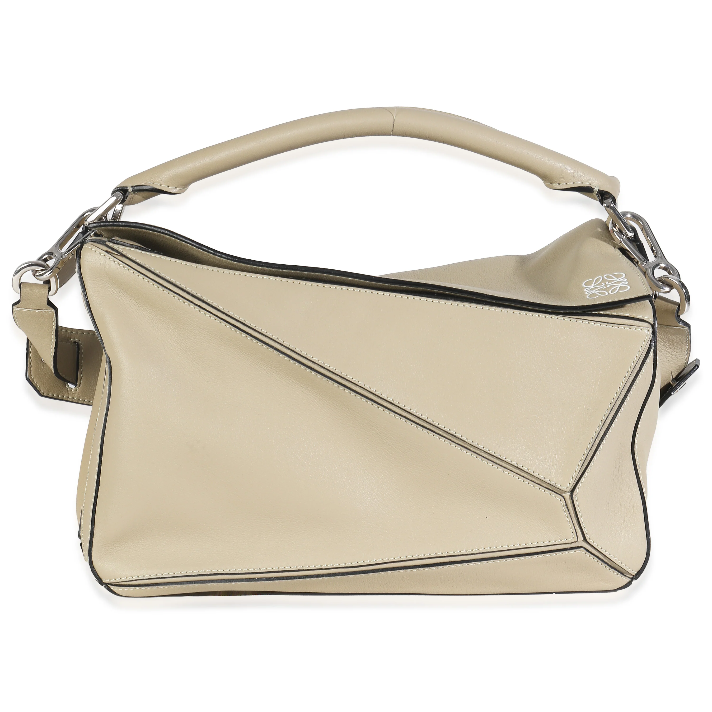 Sand Smooth Calfskin Medium Puzzle Bag