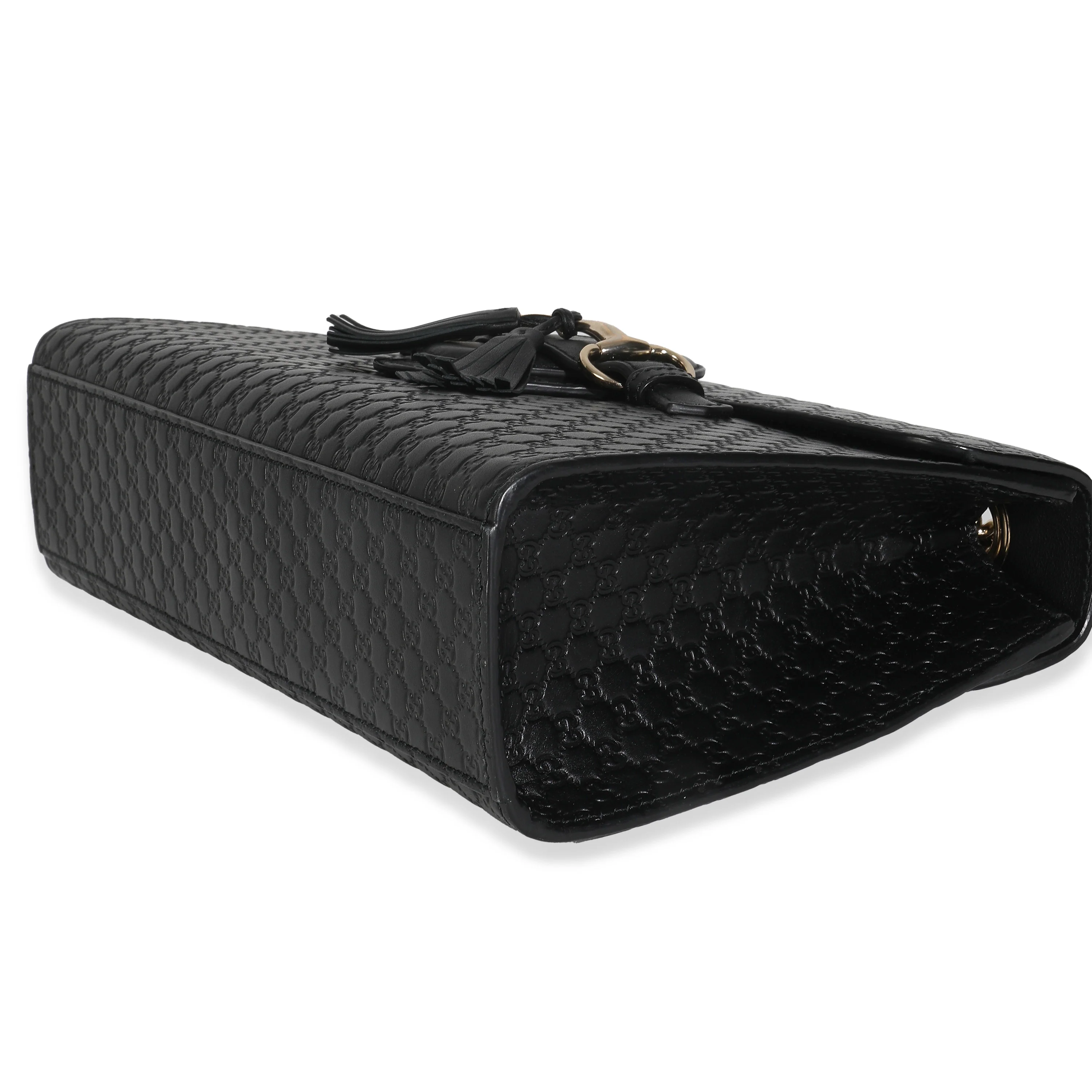 Black Microguccissima Medium Emily Chain Bag - Image 7