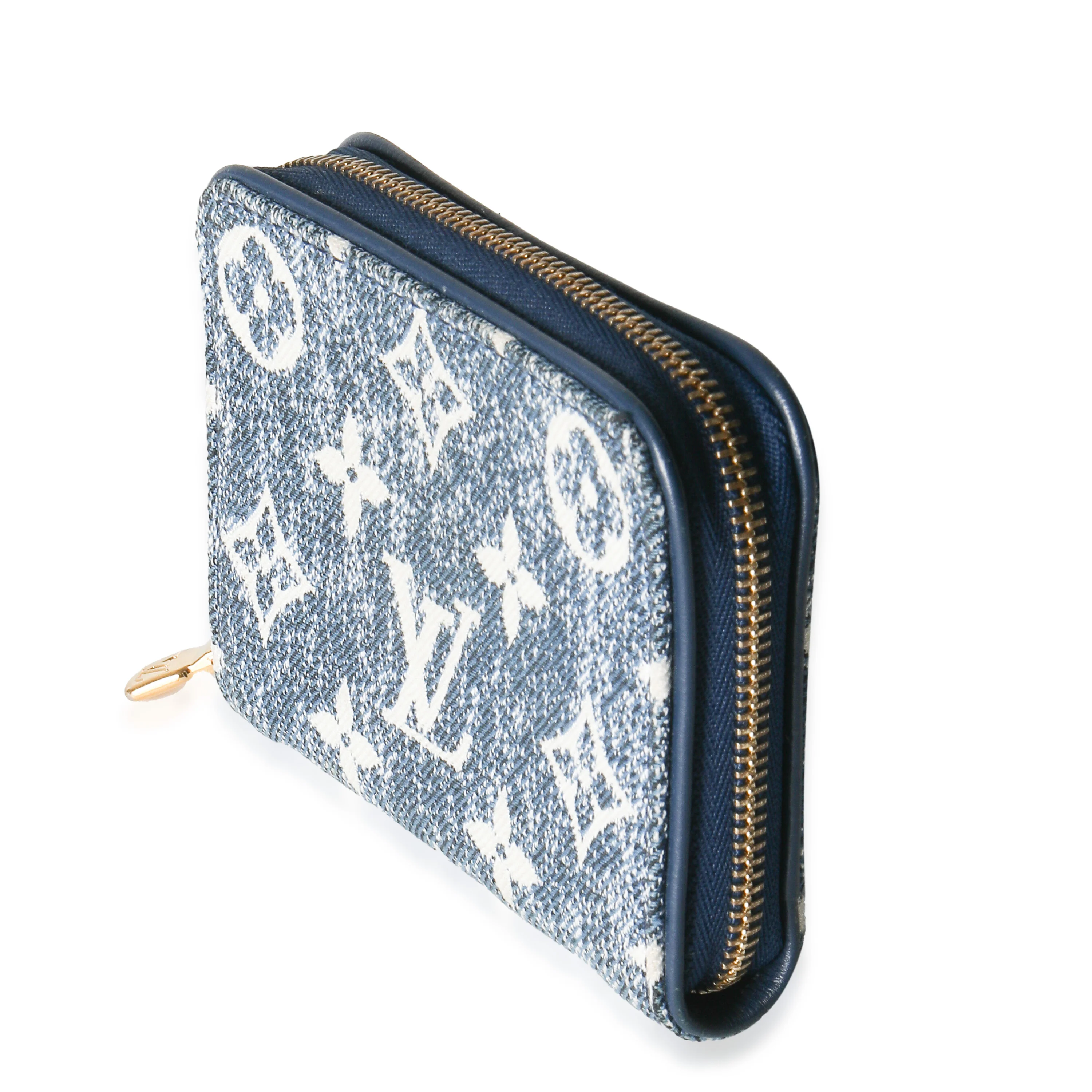 Bleu Denim Monogram Jacquard Zippy Coin Purse - Image 2