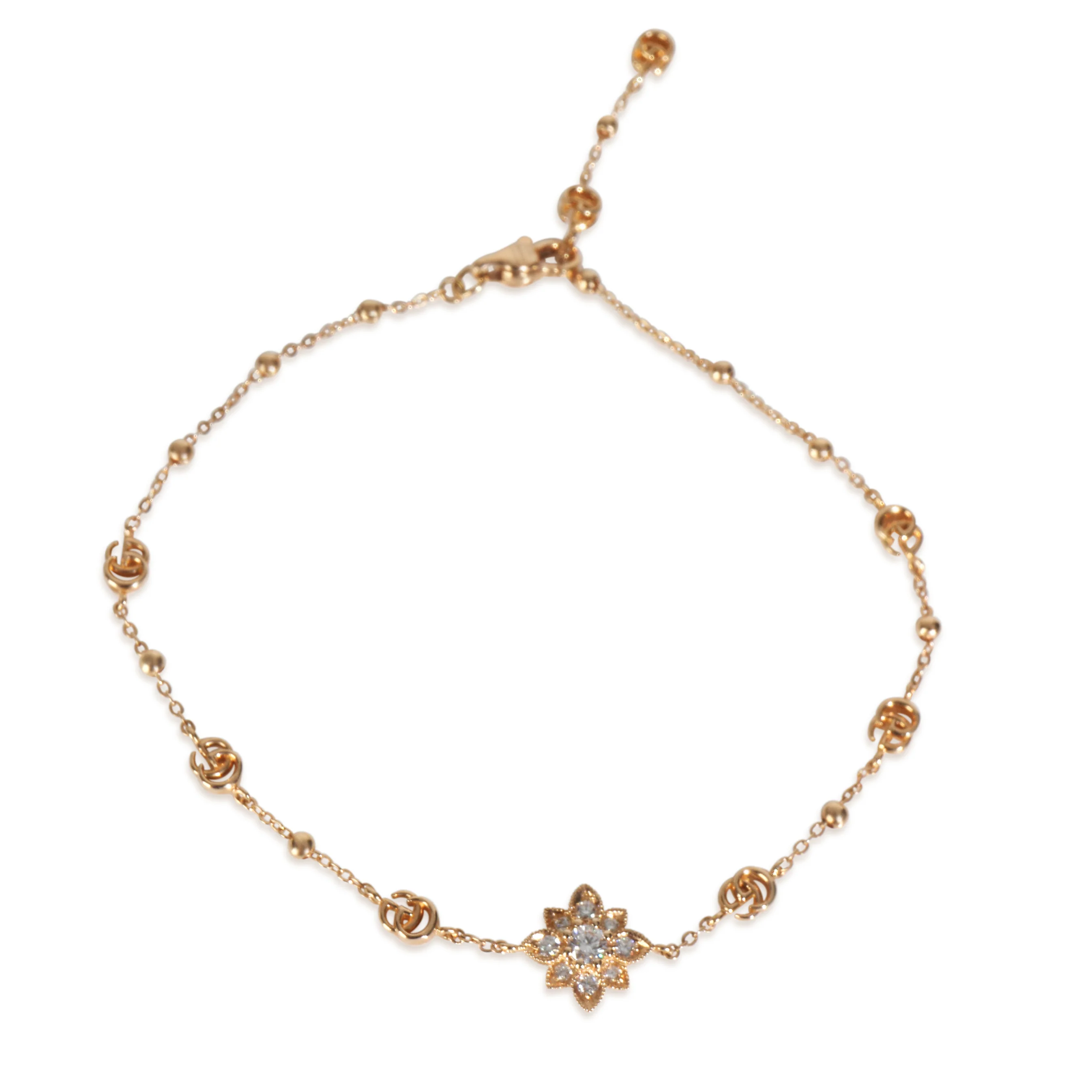 Rose Gold Diamond Flora Bracelet - Image 2