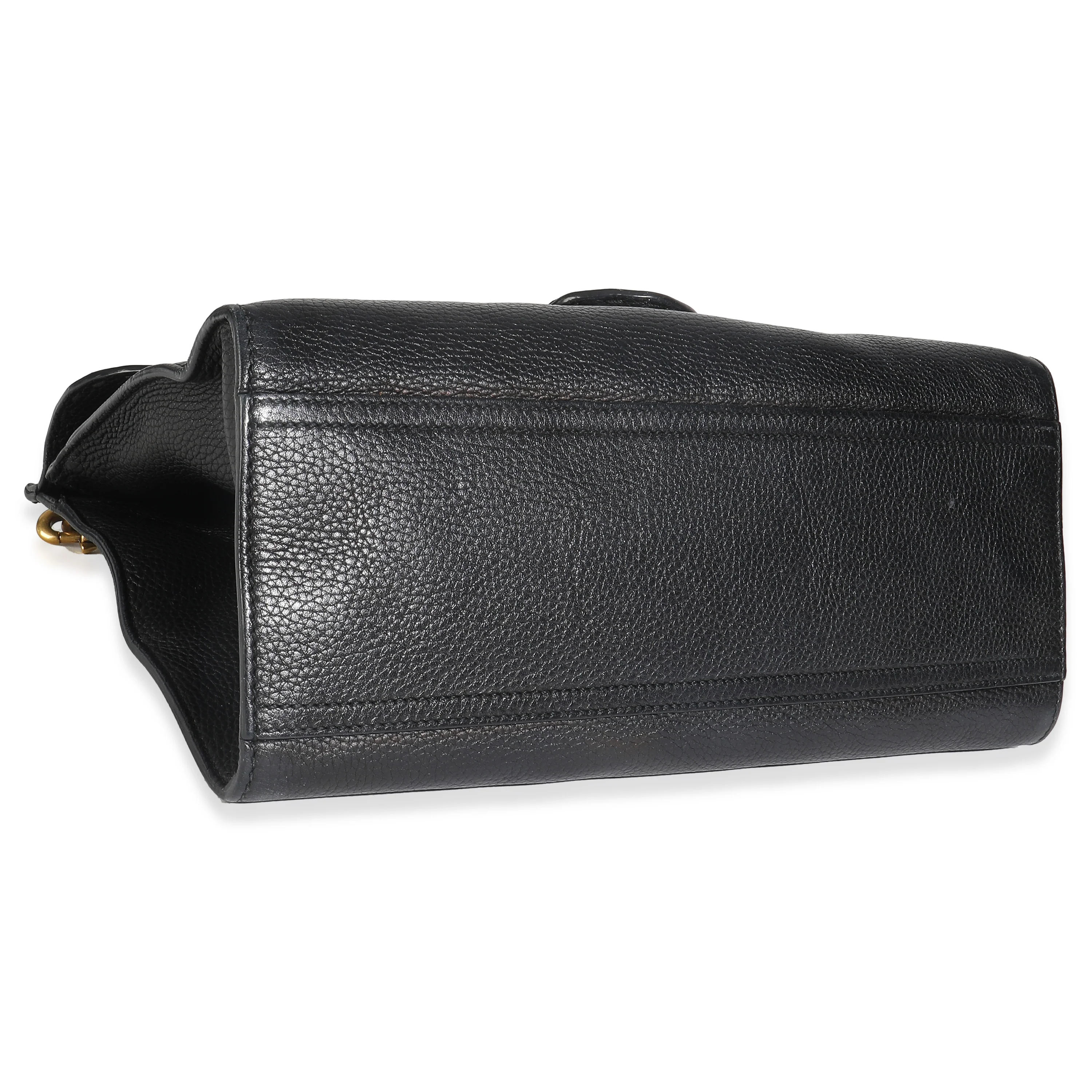 Calfskin Small GG Marmont Top Handle Bag Black - Image 8