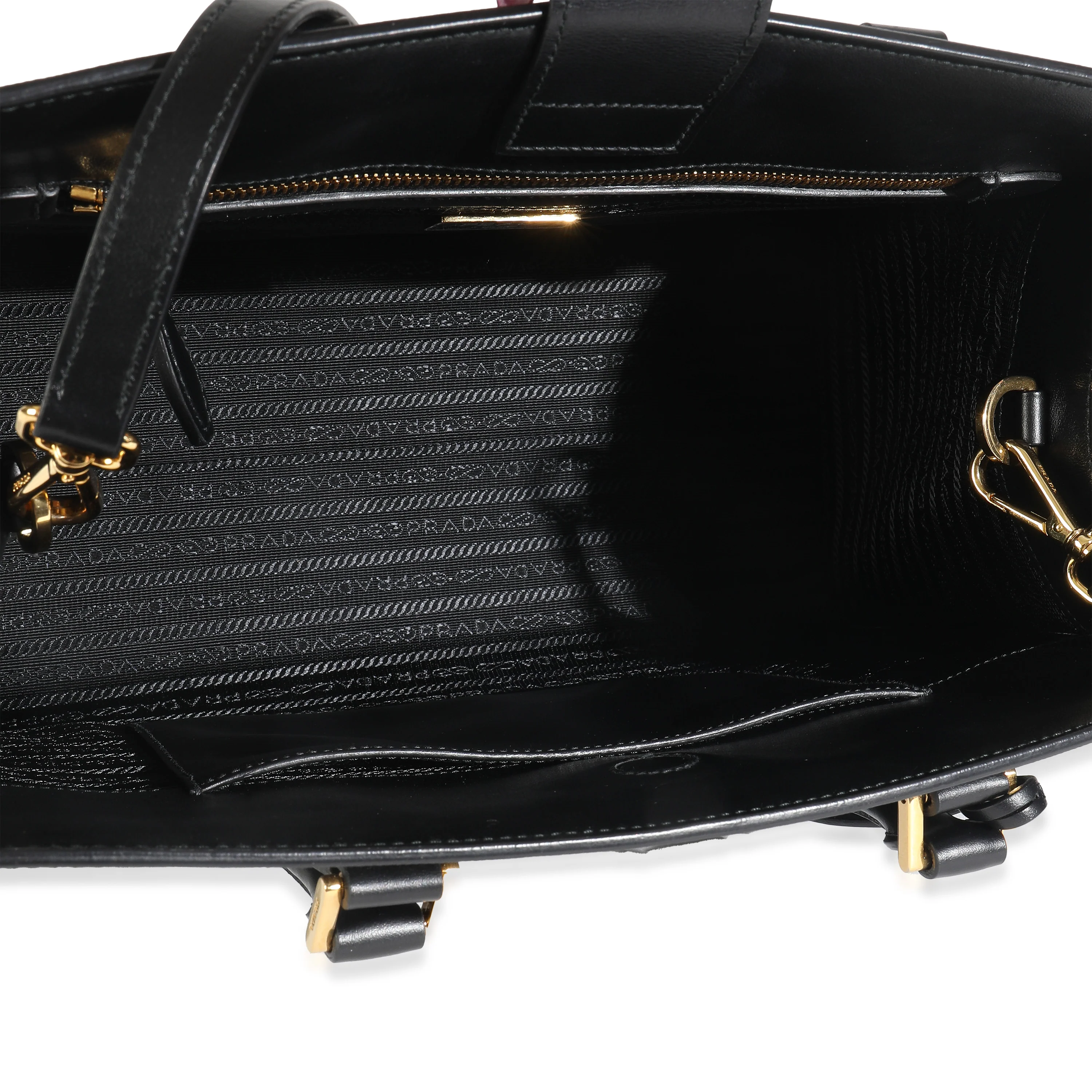 Black Saffiano Soft Calfskin Medium Tote - Image 8