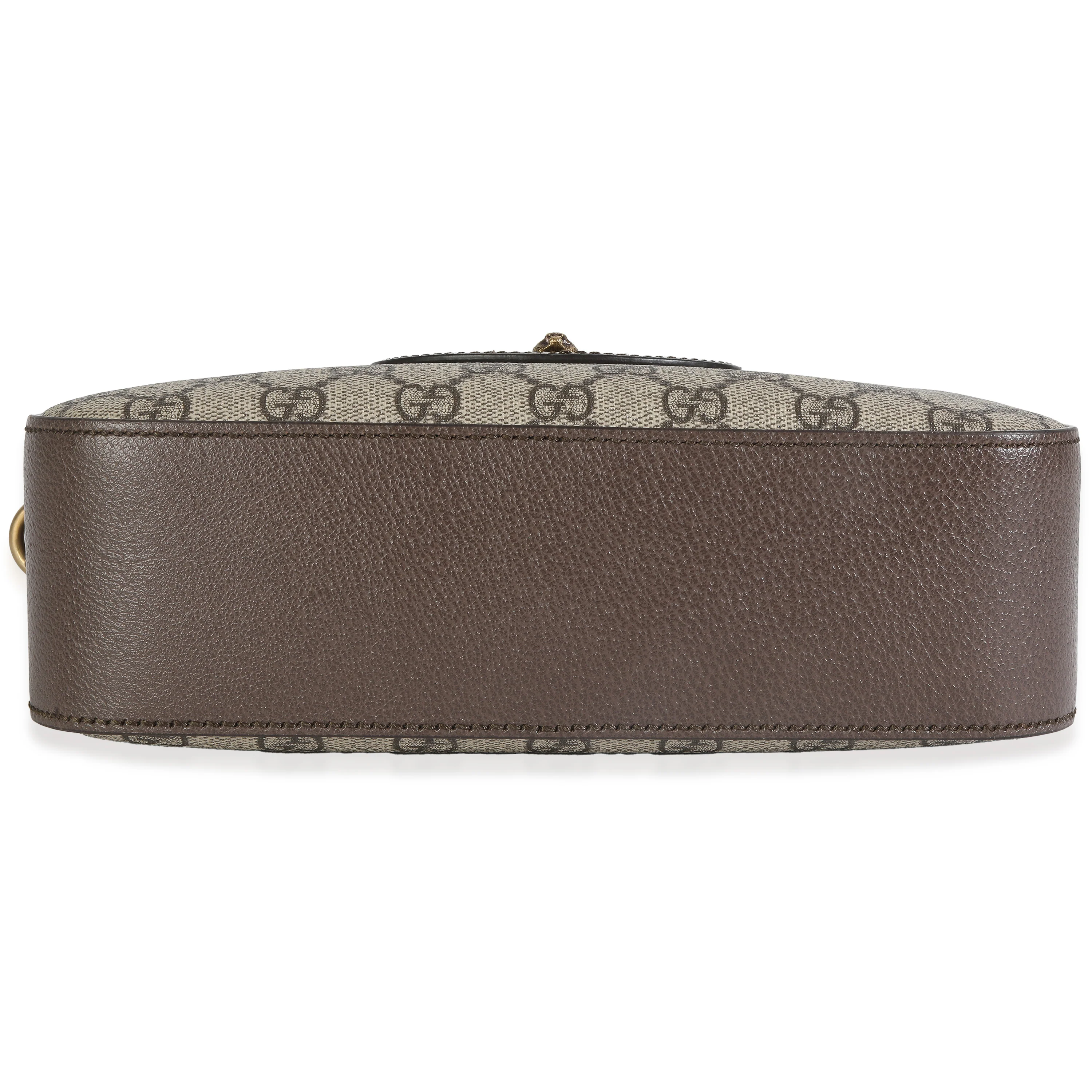 Beige GG Supreme Monogram Web Neo Vintage Shoulder Bag - Image 5