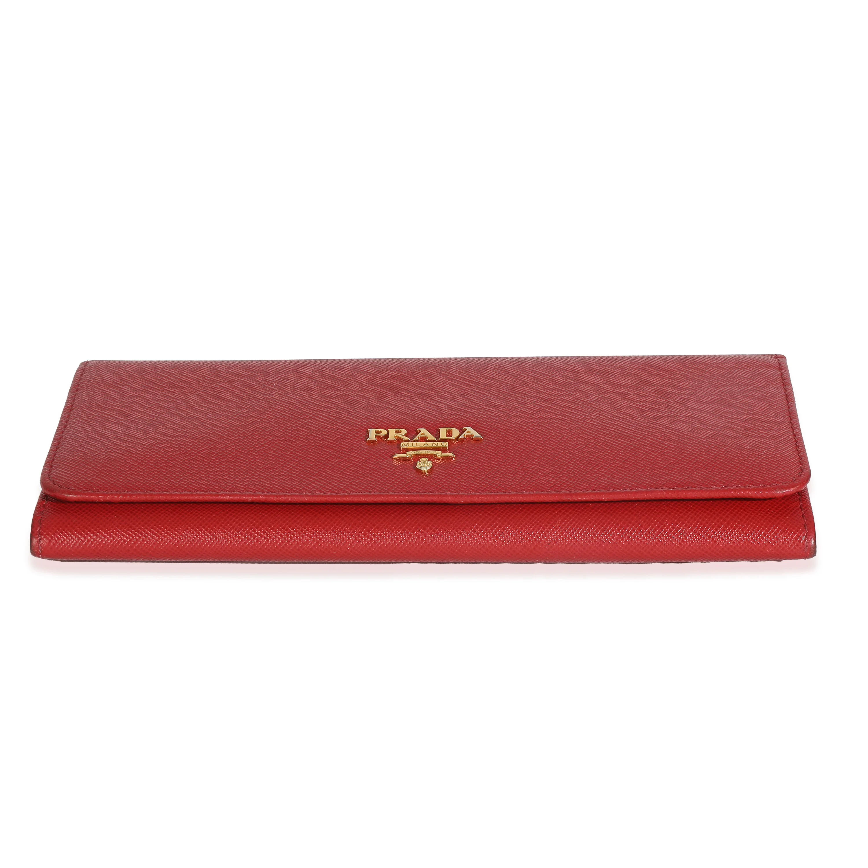Red Saffiano Long Flap Wallet - Image 5