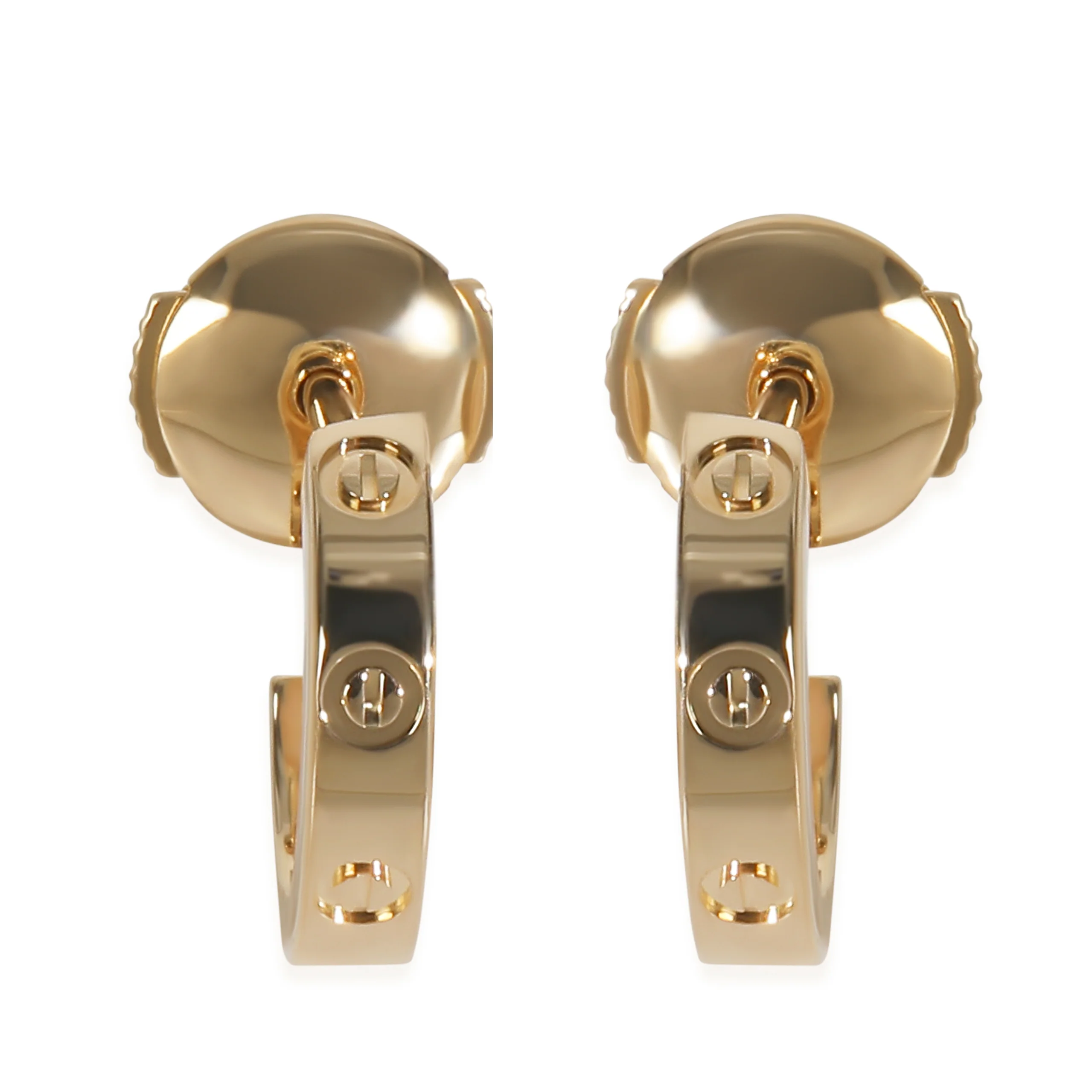 Yellow Gold  Small Model Love Hoop Earrings