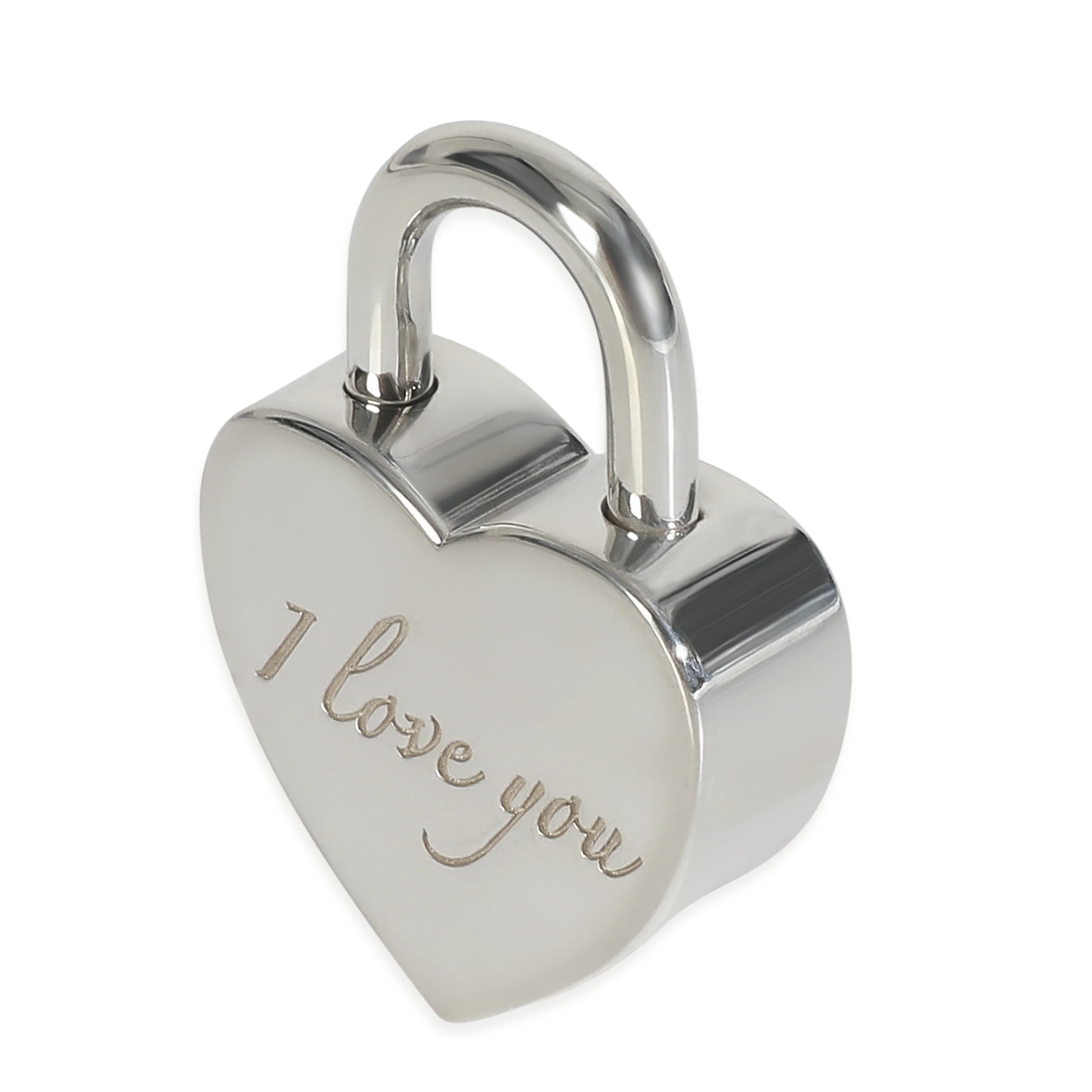 Sterling Silver  I Love You Lock Charm - Image 2