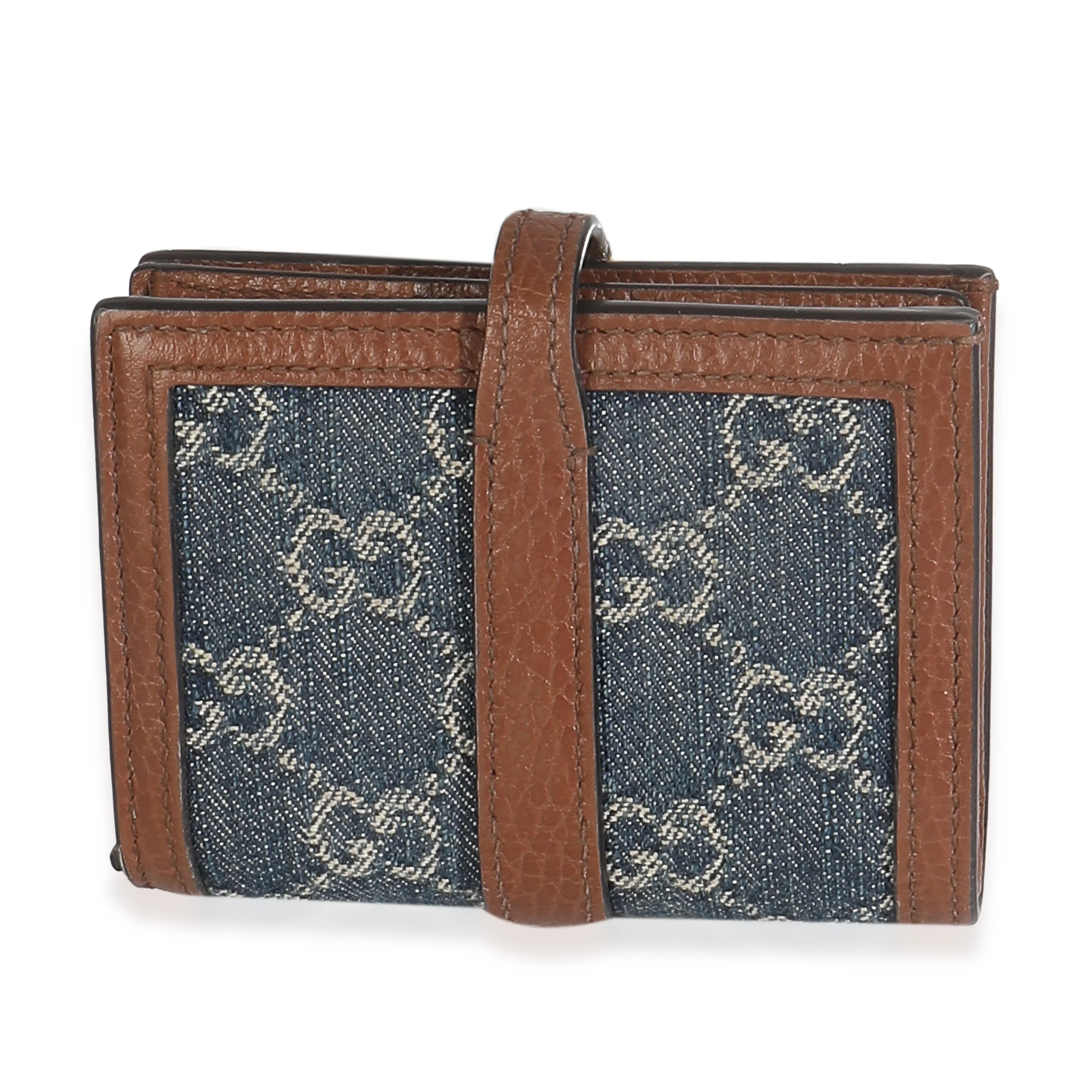 Blue New Denim GG Monogram Jackie 1961 Card Case - Image 4