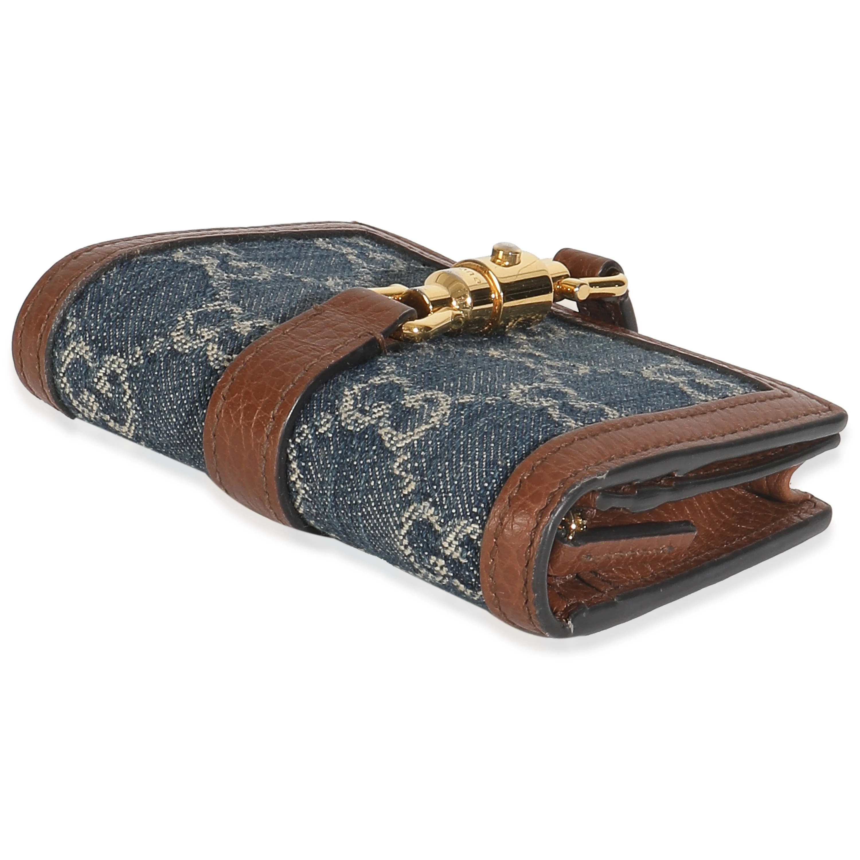 Blue New Denim GG Monogram Jackie 1961 Card Case - Image 7