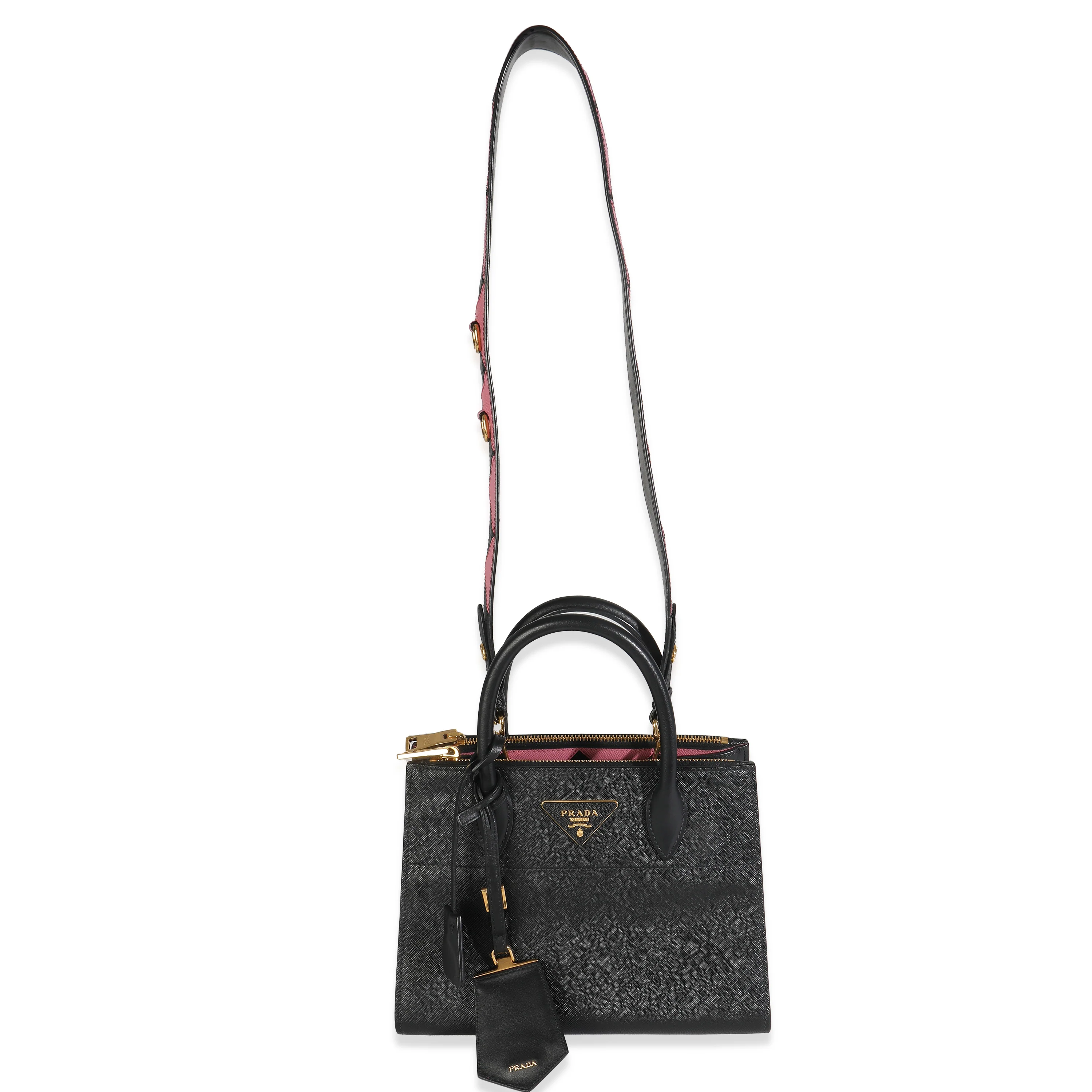 Black Saffiano City Calfskin Greche Paradigme Bag - Image 8