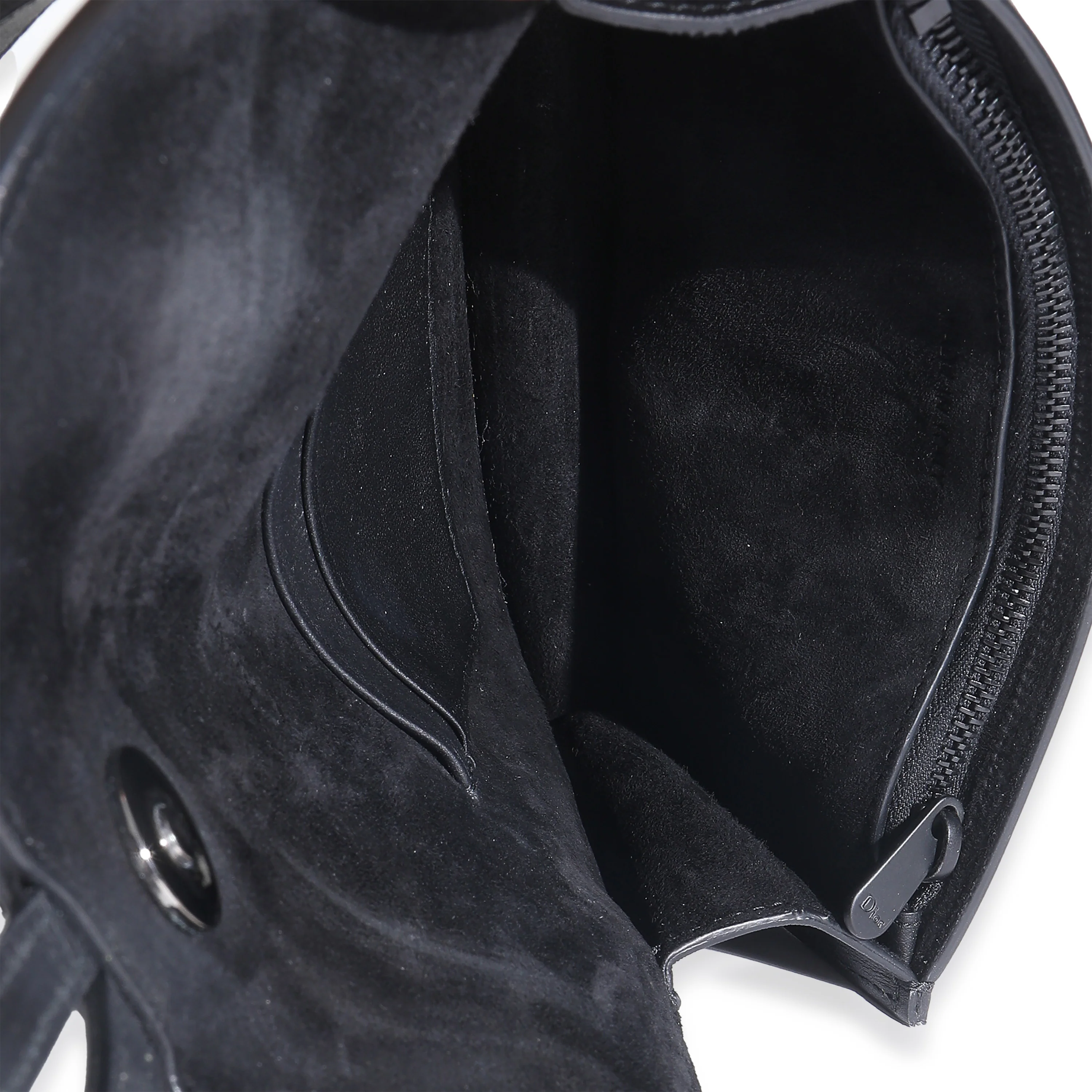 Black Ultra Matte Calfskin Saddle Belt Bag - Image 6