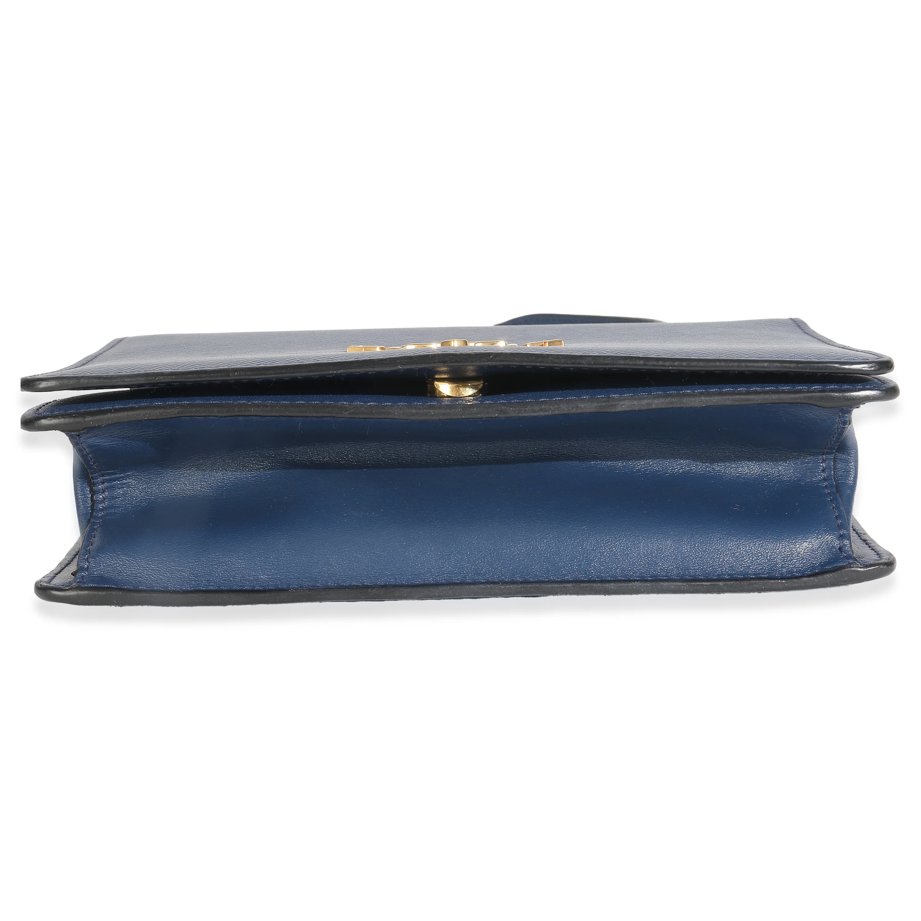 Bluette Saffiano Lux Mini Chain Bag - Image 4