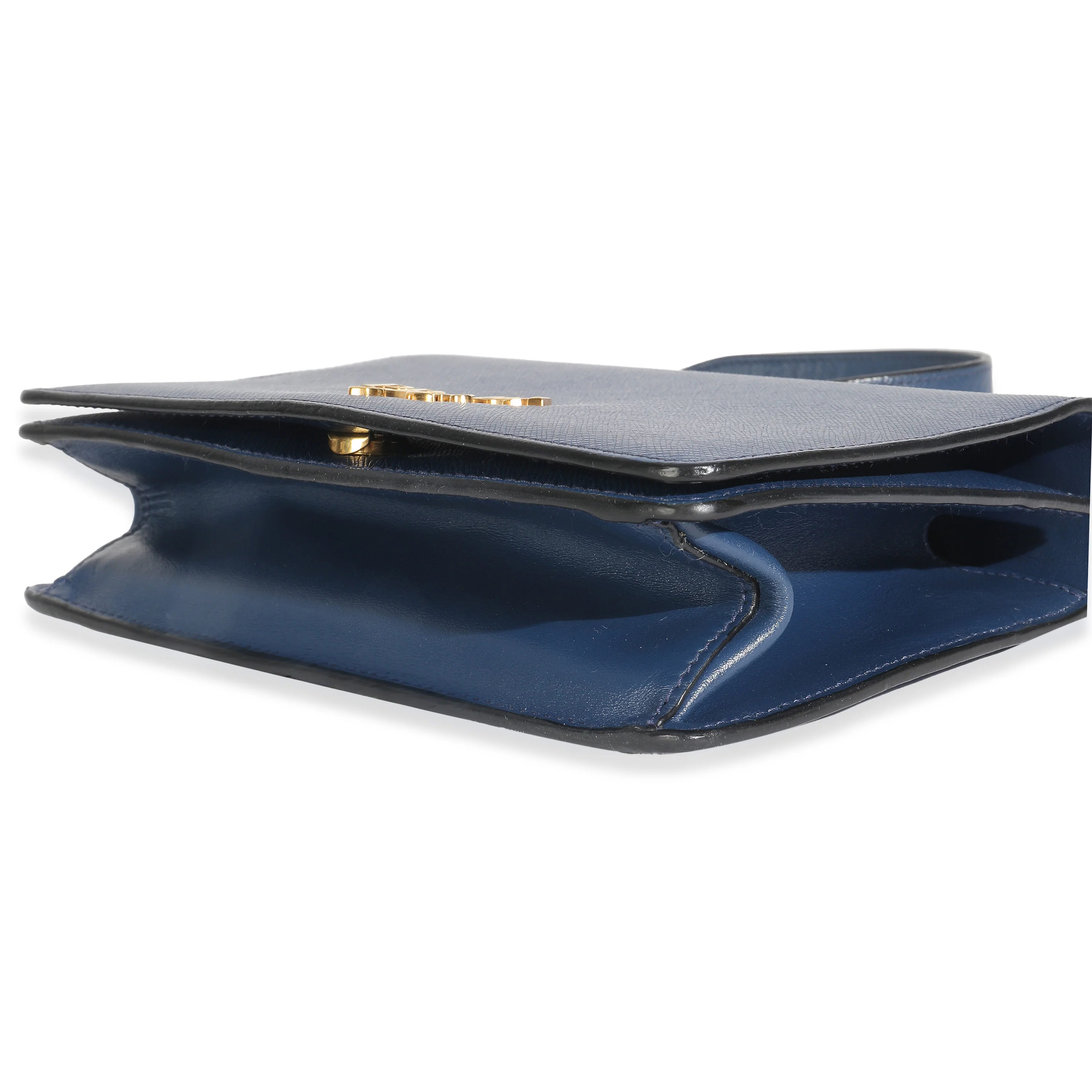 Bluette Saffiano Lux Mini Chain Bag - Image 6