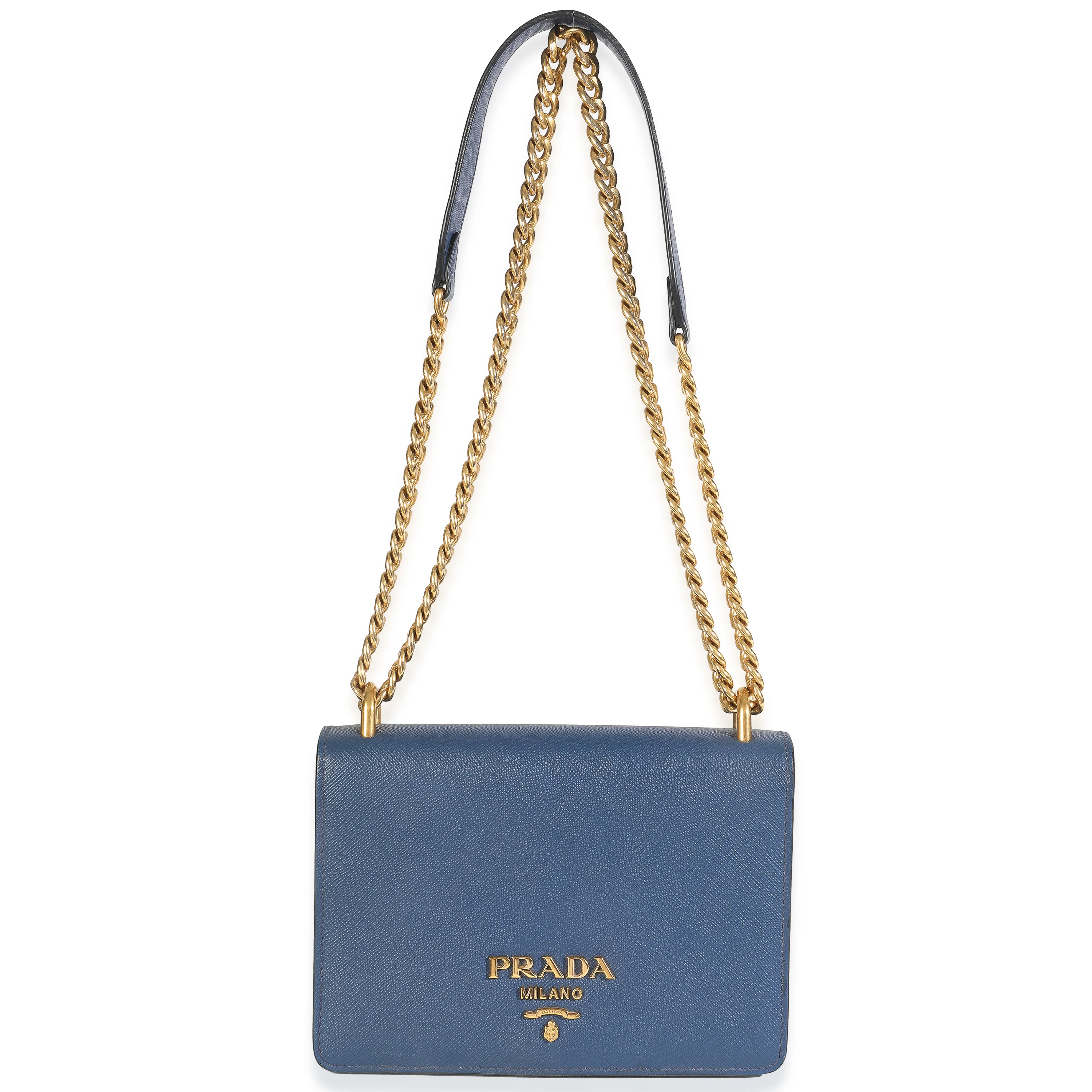 Bluette Saffiano Lux Mini Chain Bag - Image 7