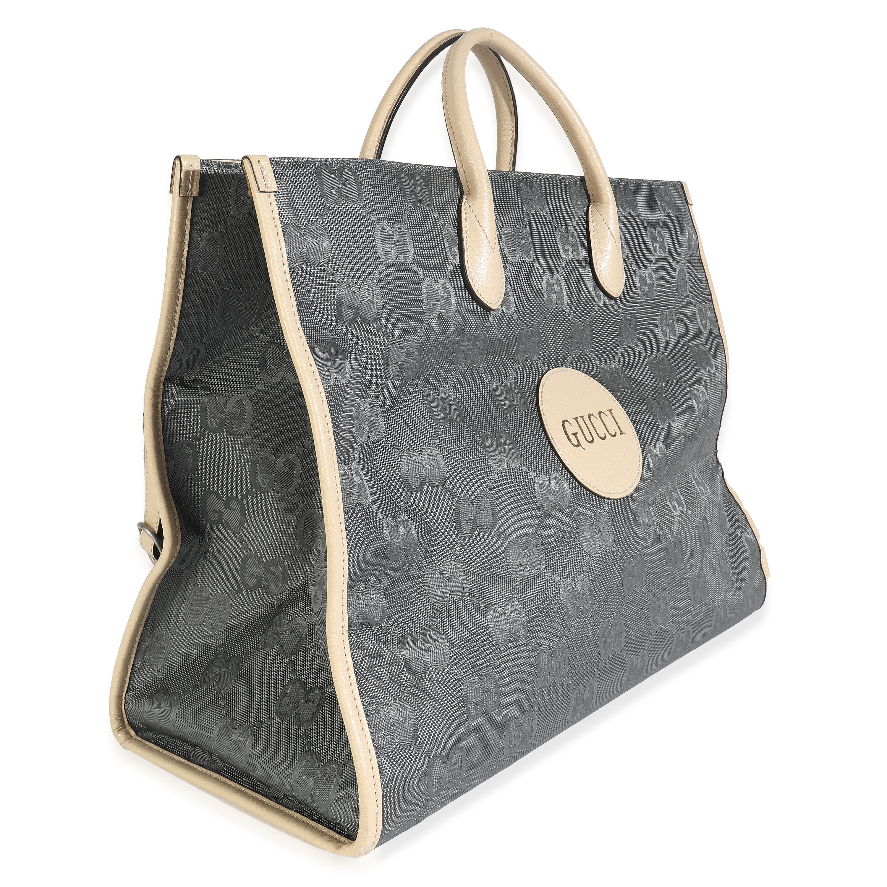 Graphite Grey Econyl Nylon Monogram Large Off The Grid Tote Bag - Image 2