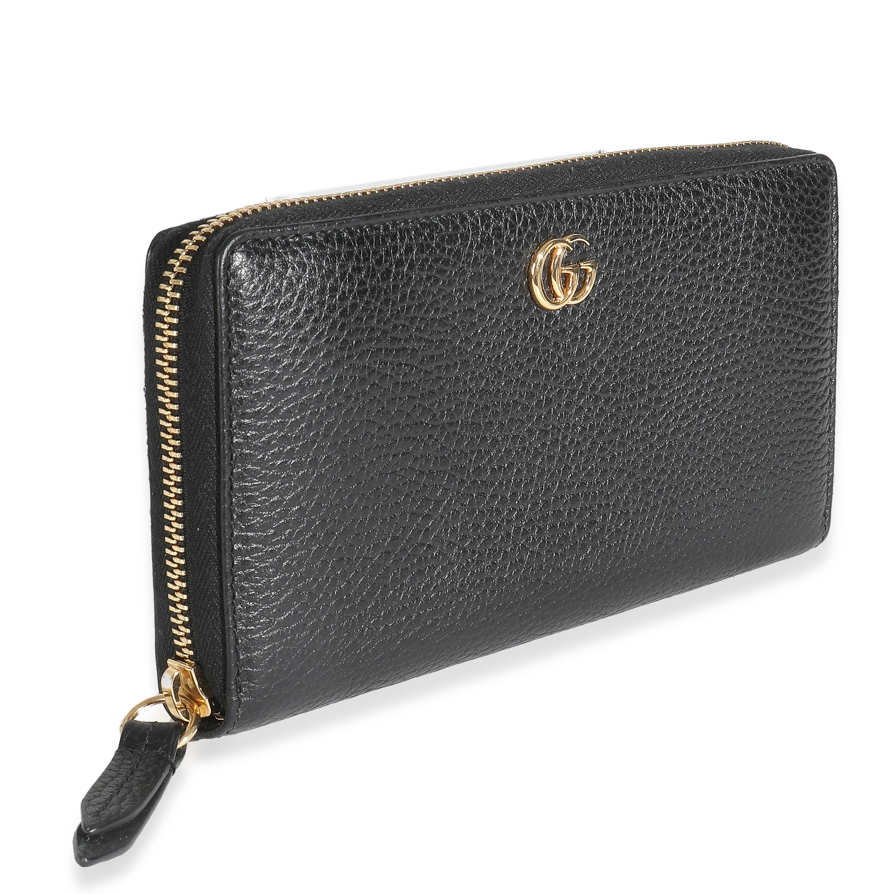 Black Dollar Calfskin GG Marmont Zip Around Wallet - Image 3