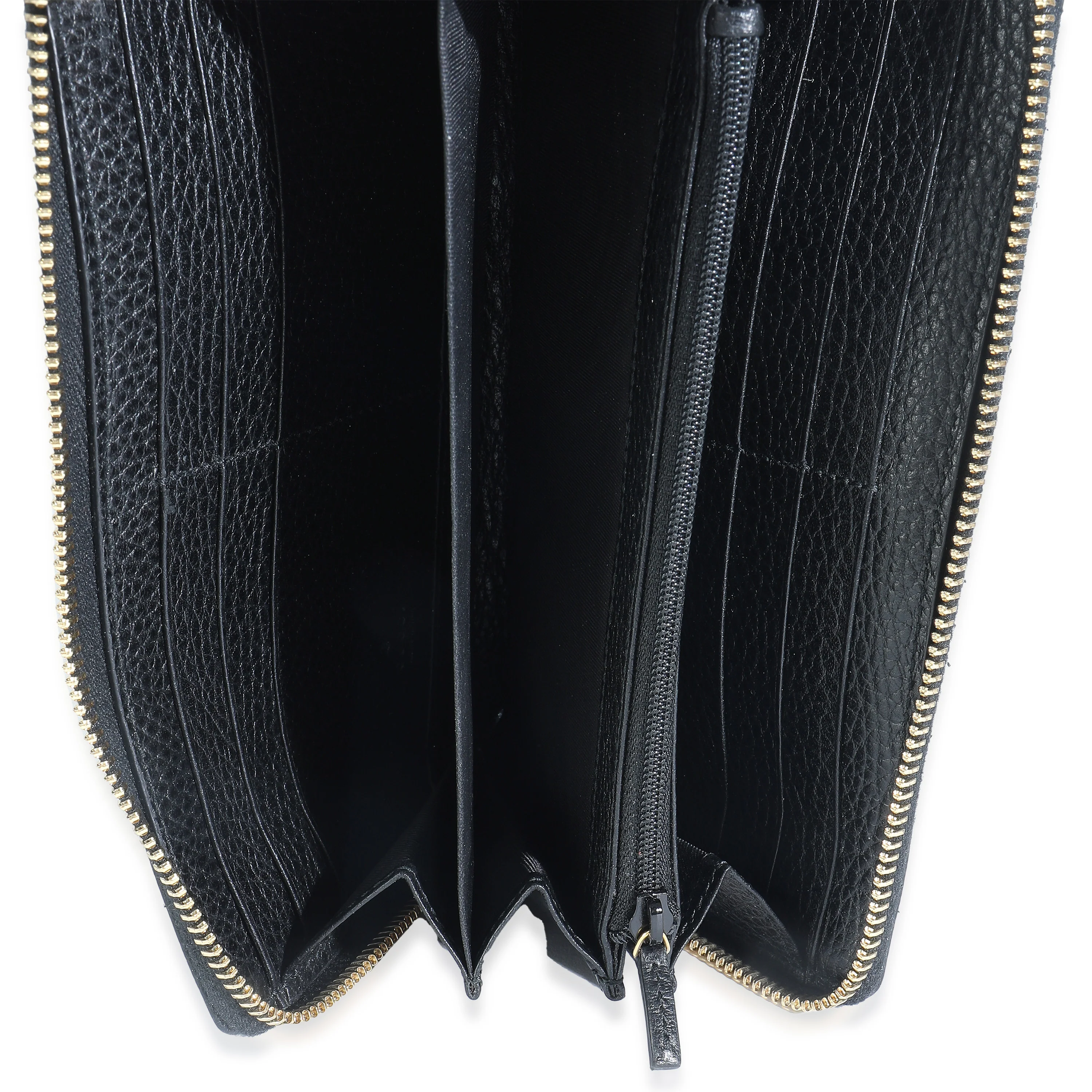 Black Dollar Calfskin GG Marmont Zip Around Wallet - Image 8