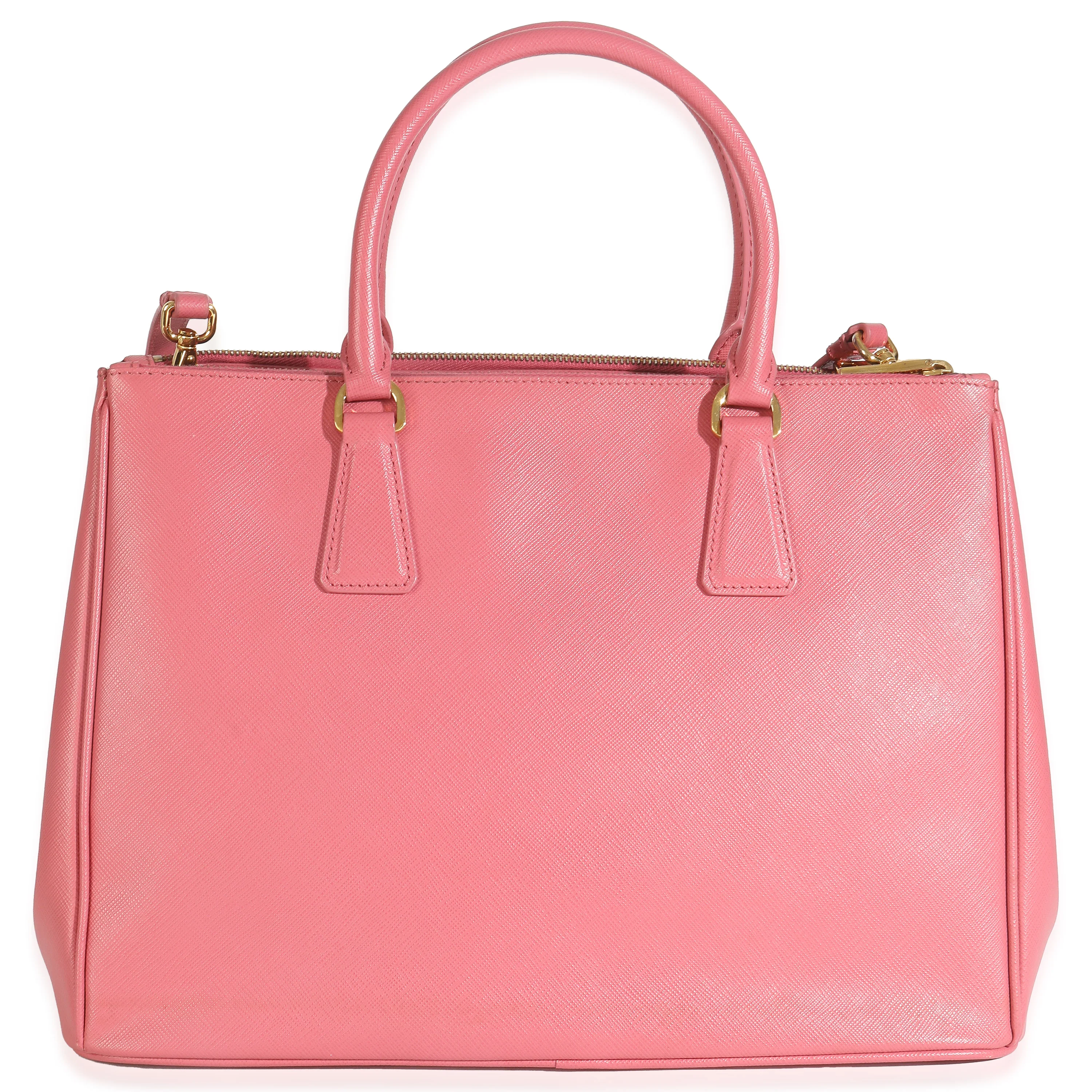 Pink Saffiano Galleria Lux Large Double Zip Tote - Image 4