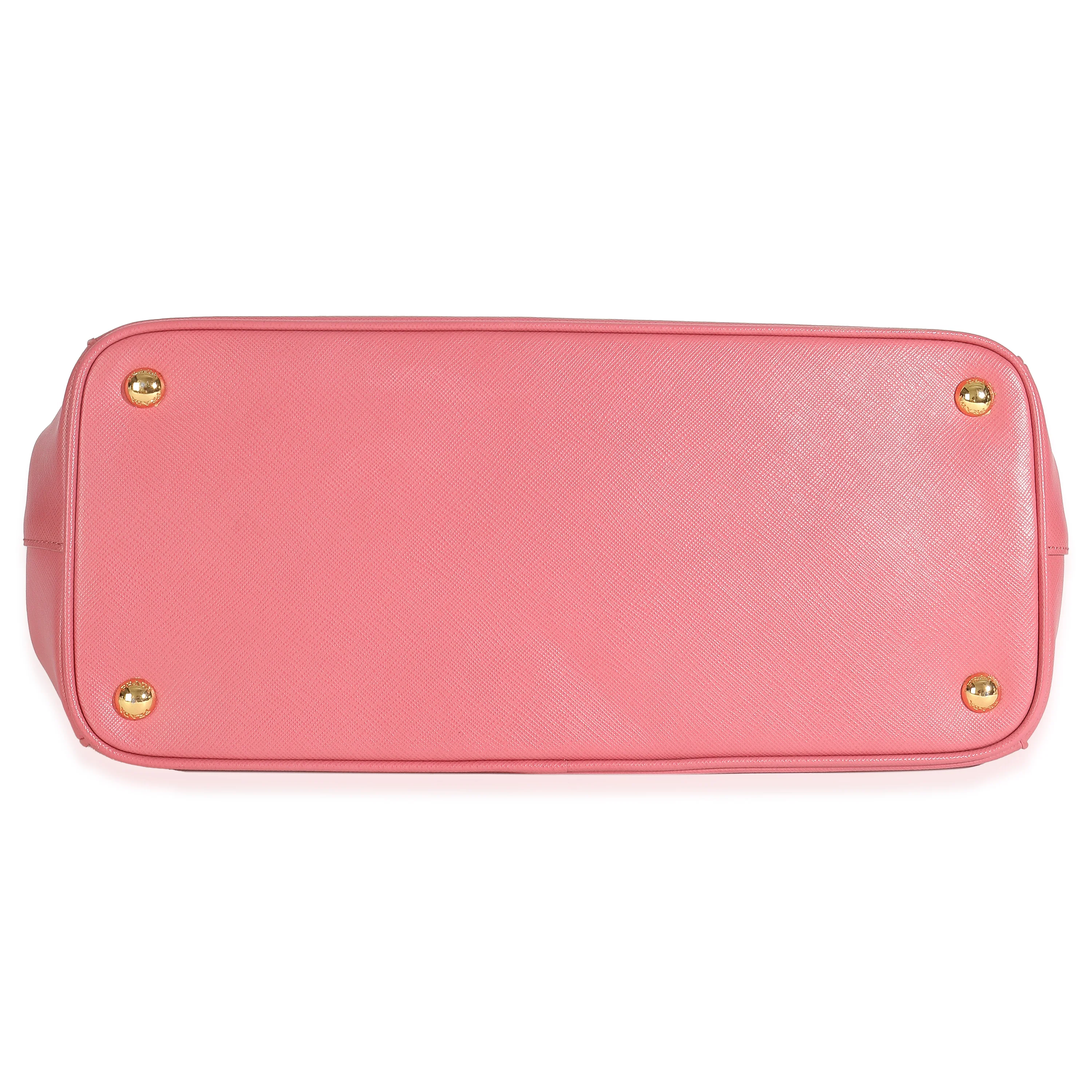 Pink Saffiano Galleria Lux Large Double Zip Tote - Image 5
