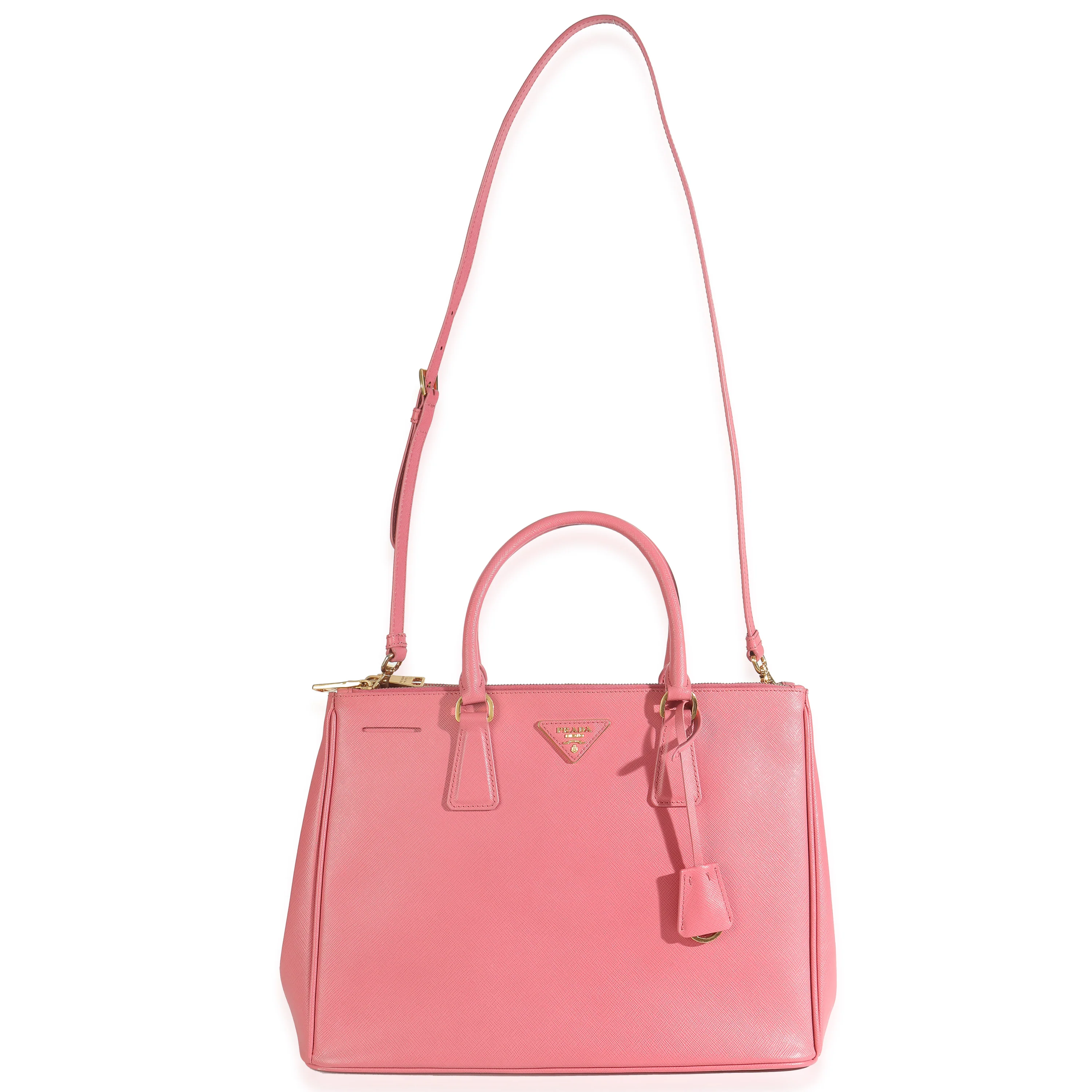 Pink Saffiano Galleria Lux Large Double Zip Tote - Image 8