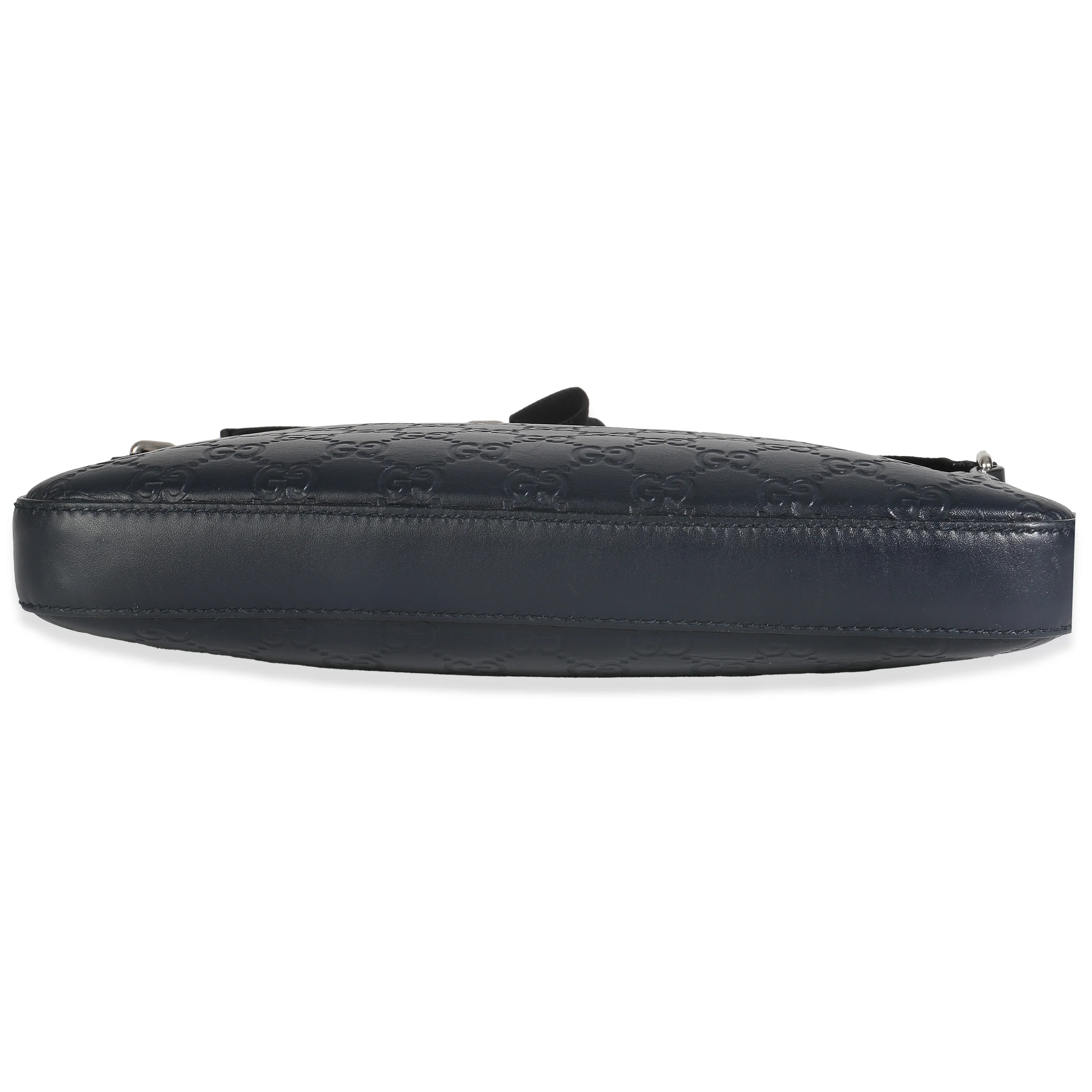 Blue Guccissima Signature Medium Flat Messenger Bag - Image 5