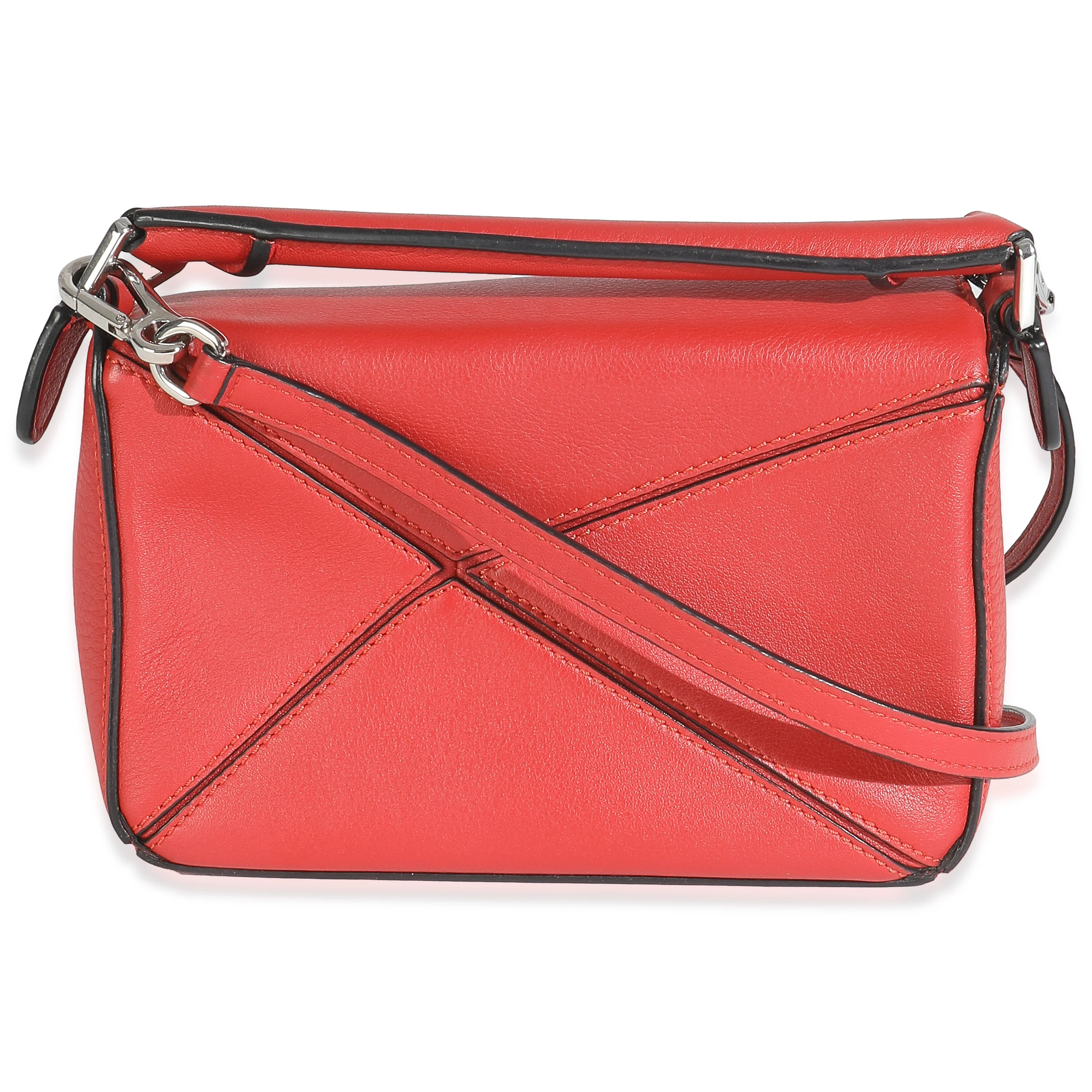 Scarlet Calfskin Mini Puzzle Bag - Image 4