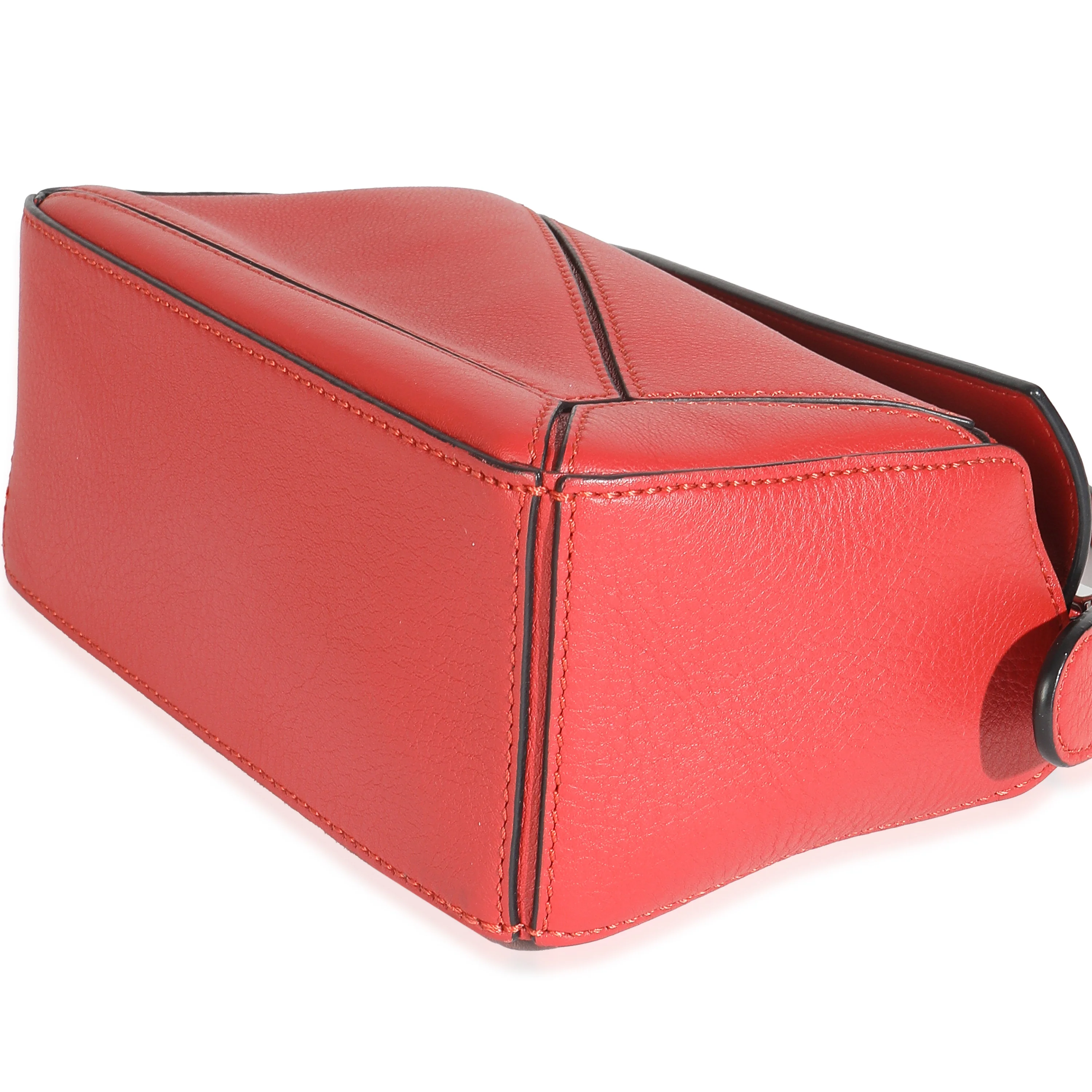 Scarlet Calfskin Mini Puzzle Bag - Image 7