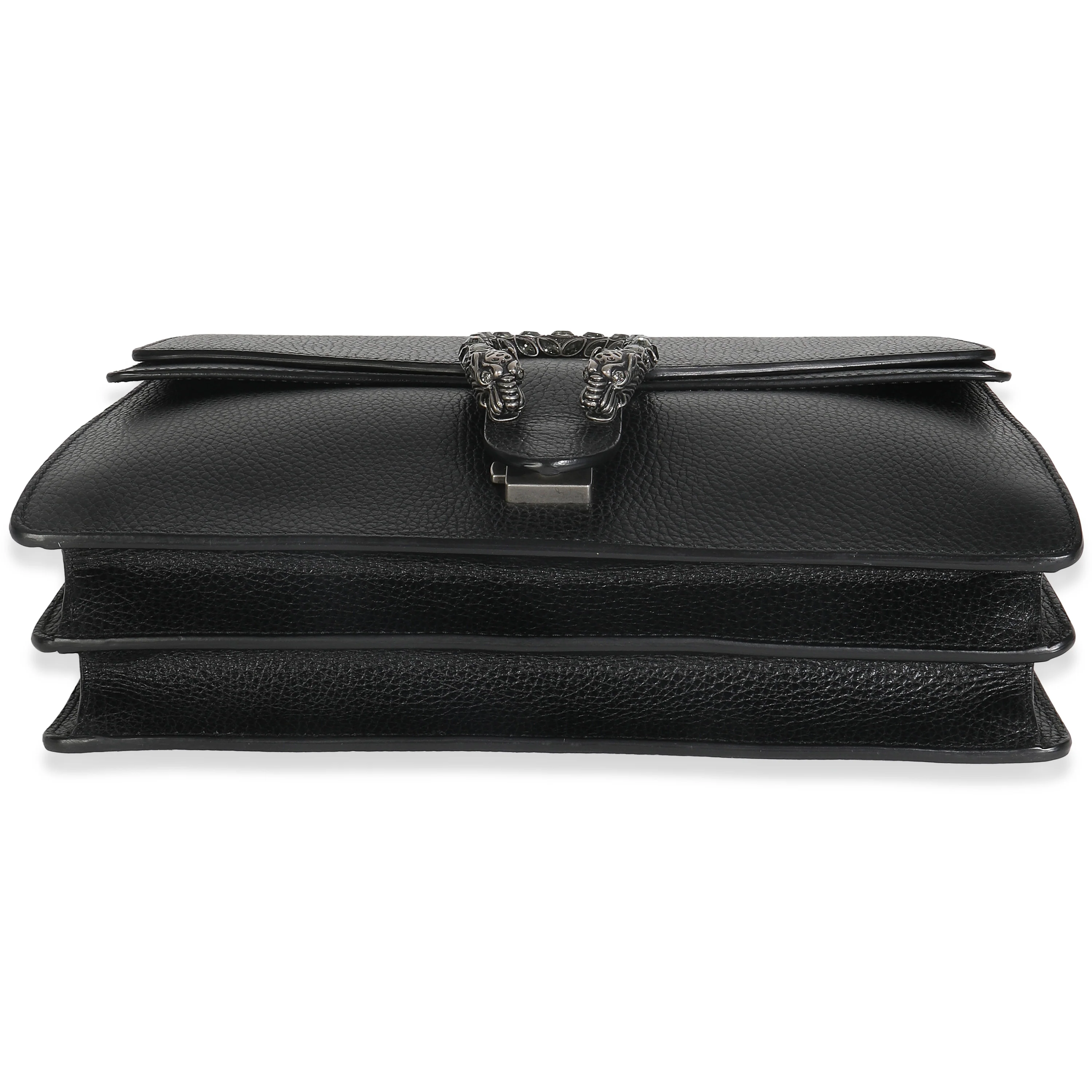 Black Pebbled Calfskin Medium Dionysus Shoulder Bag - Image 4
