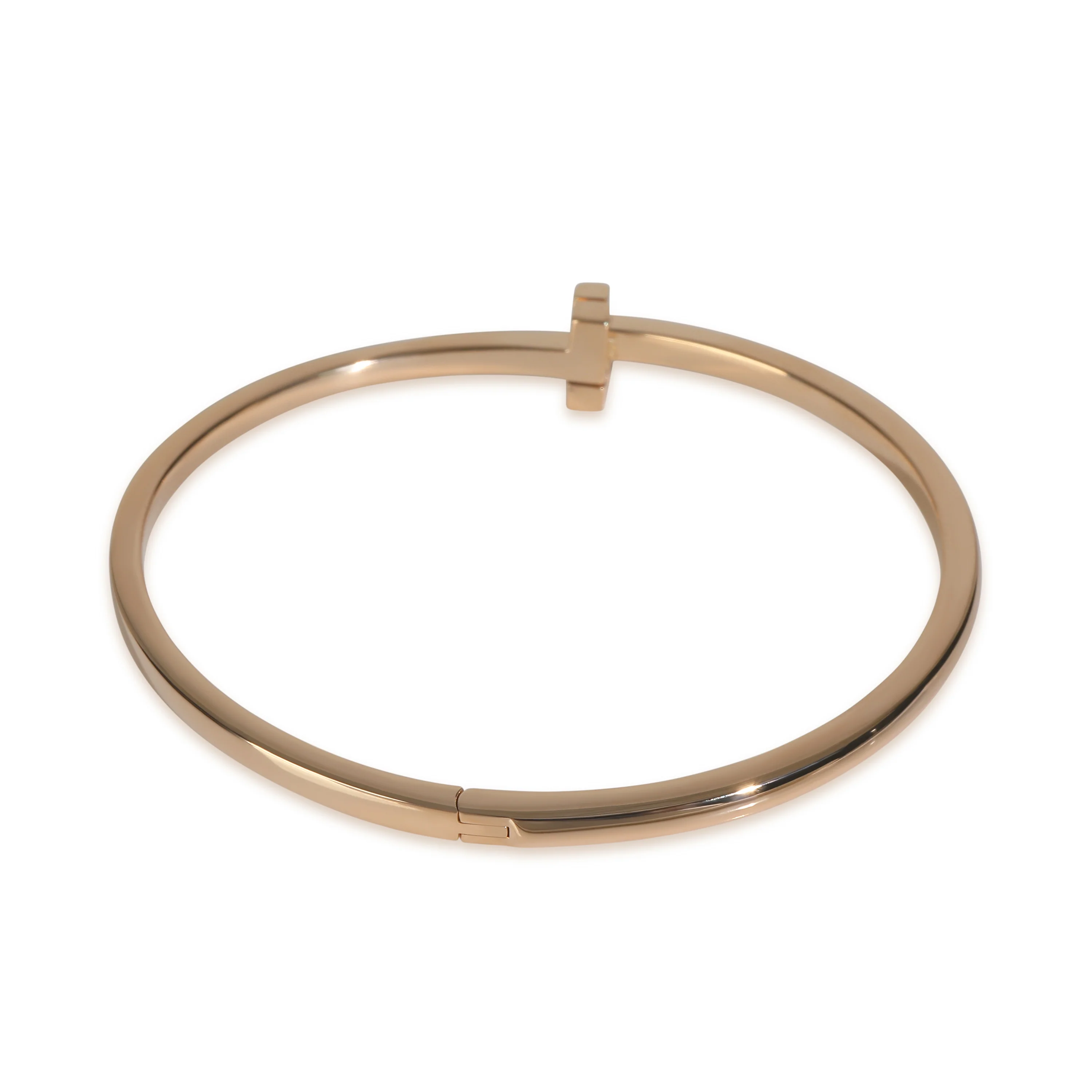 Rose Gold Tiffany T T1 Narrow Hinged Bracelet - Image 3