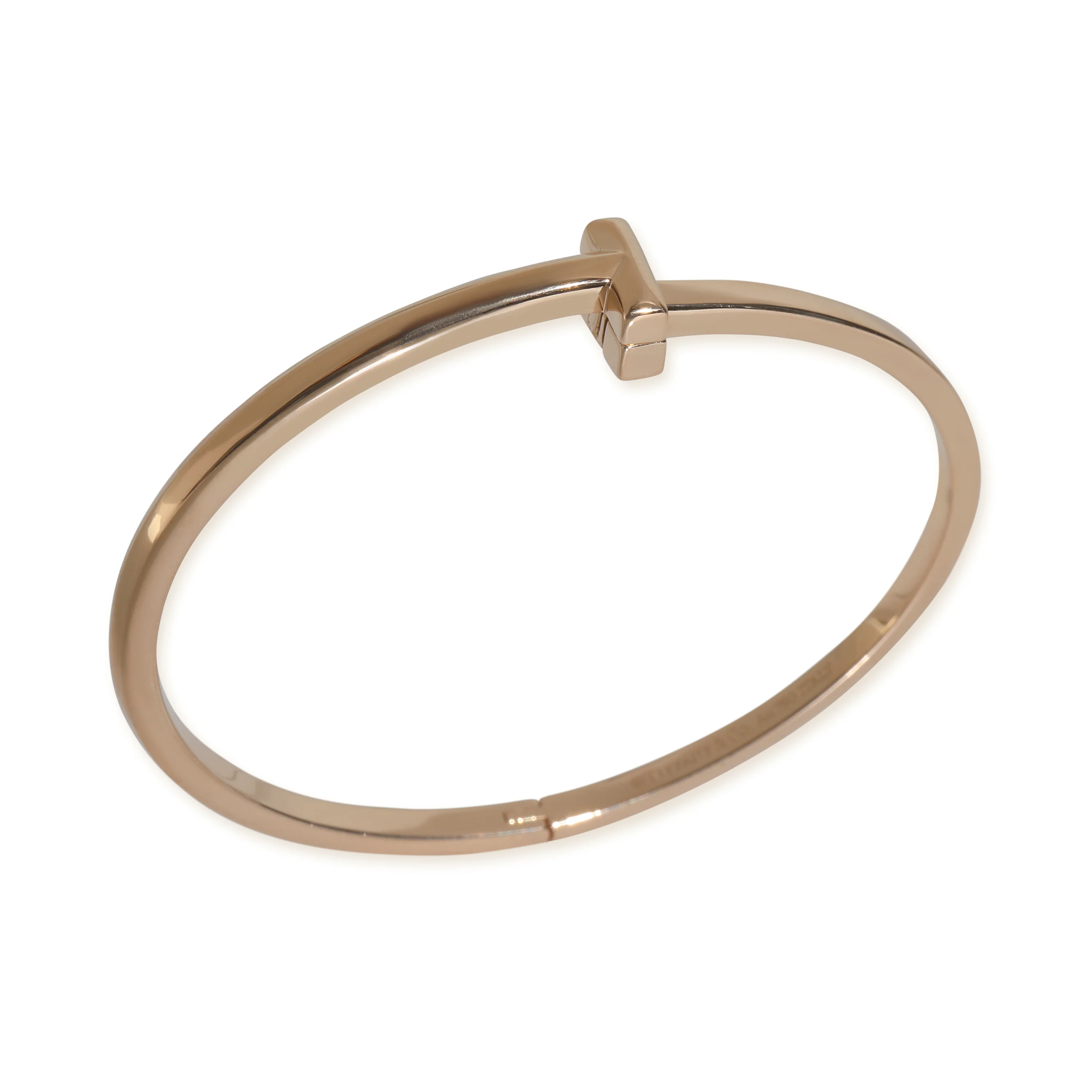 Rose Gold Tiffany T T1 Narrow Hinged Bracelet - Image 4