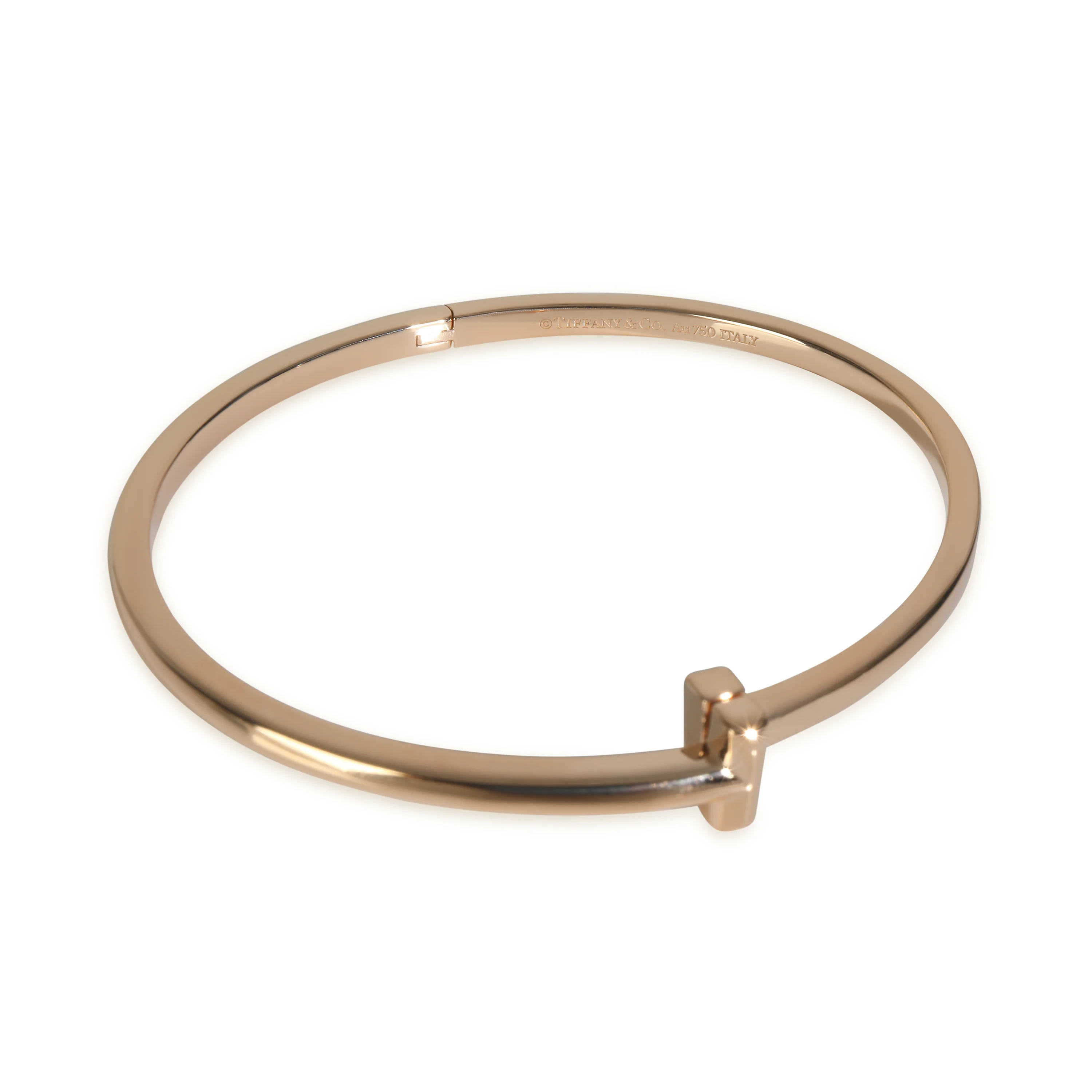 Rose Gold Tiffany T T1 Narrow Hinged Bracelet - Image 5