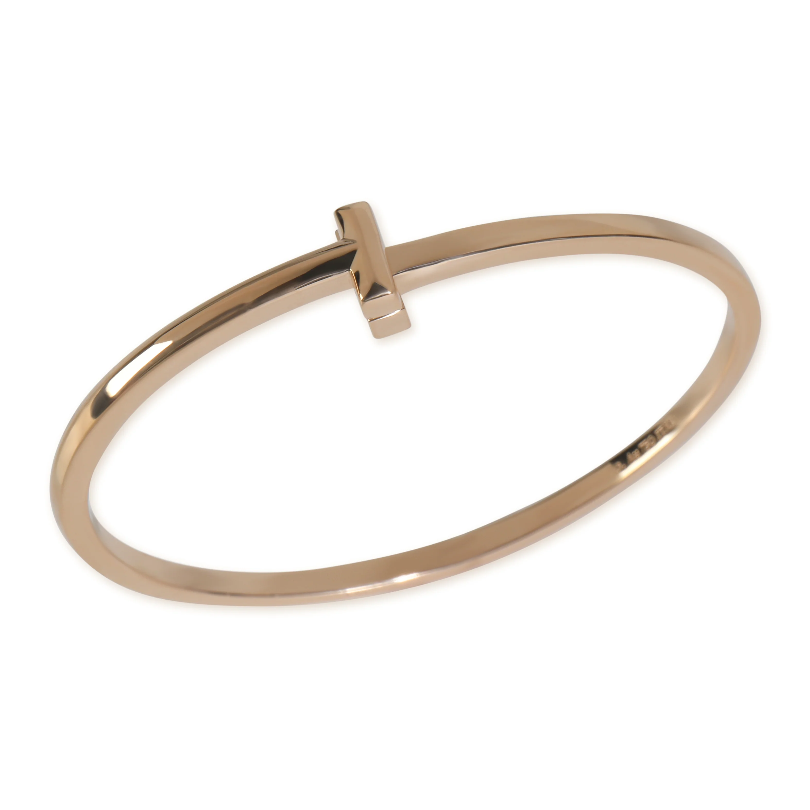 Rose Gold Tiffany T T1 Narrow Hinged Bracelet - Image 6