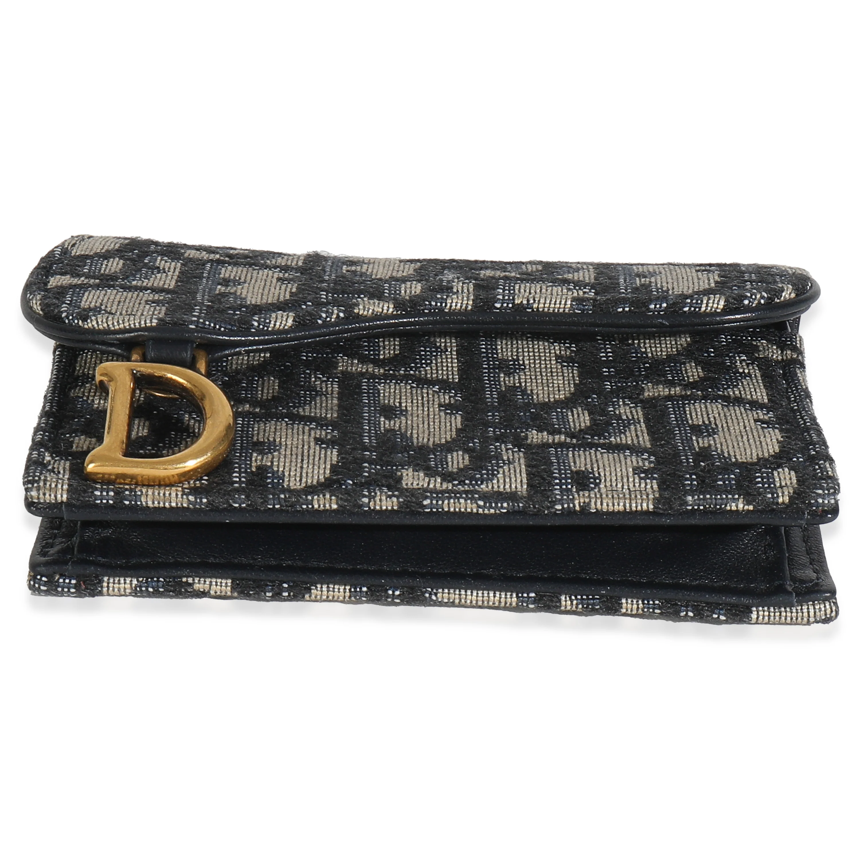 Blue Oblique Canvas Saddle Bloom Card Holder - Image 5