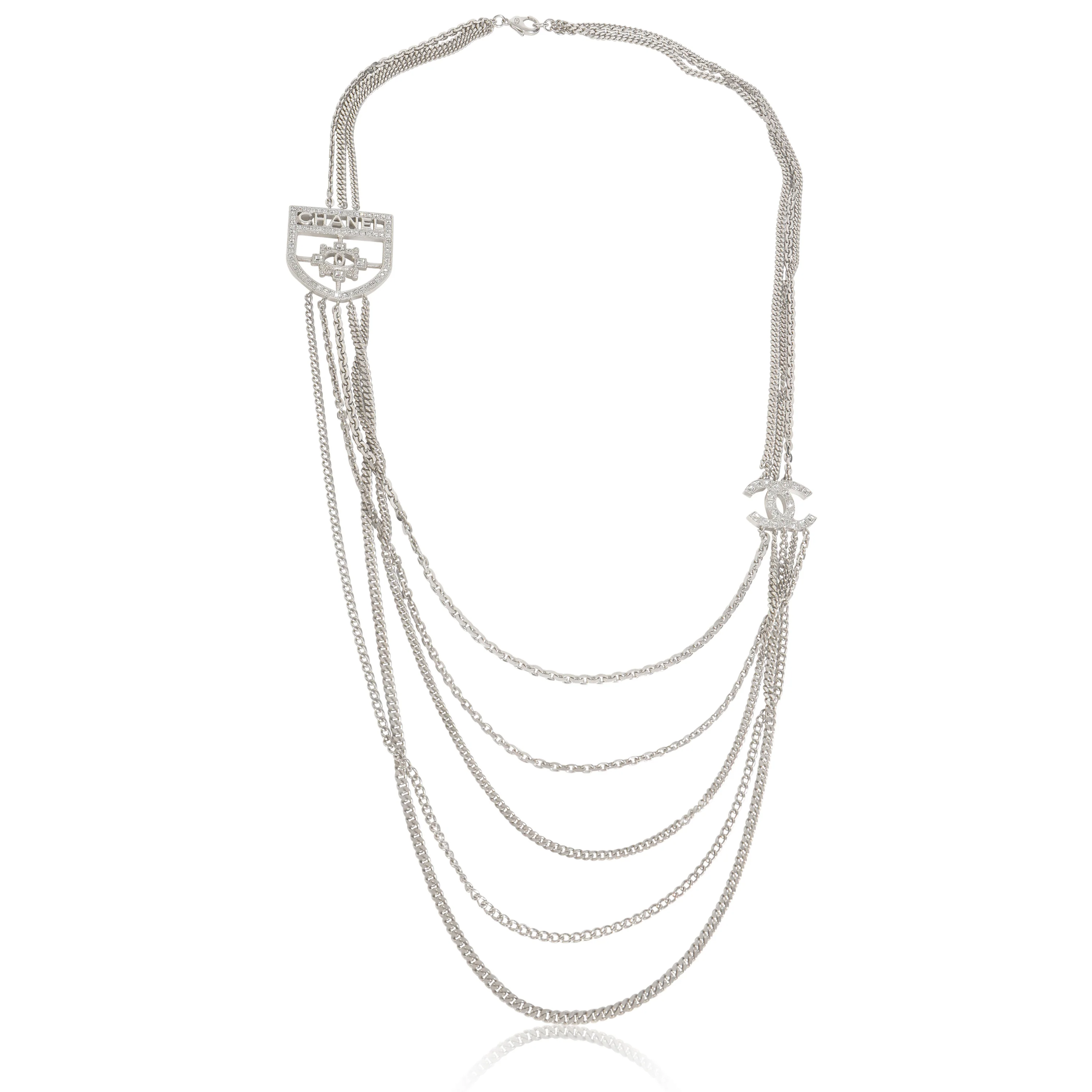 2015 Strass Shield CC Multistrand Necklace - Image 2