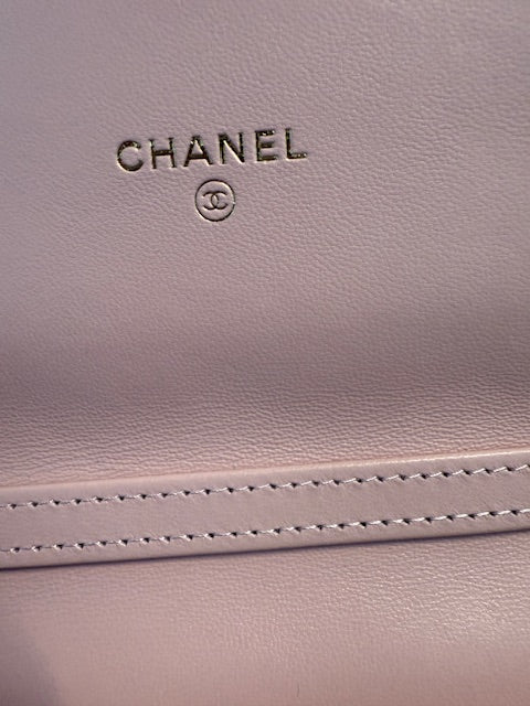 Pink Quilted Lambskin CC Pearl Enamel Clutch On Chain - Image 10