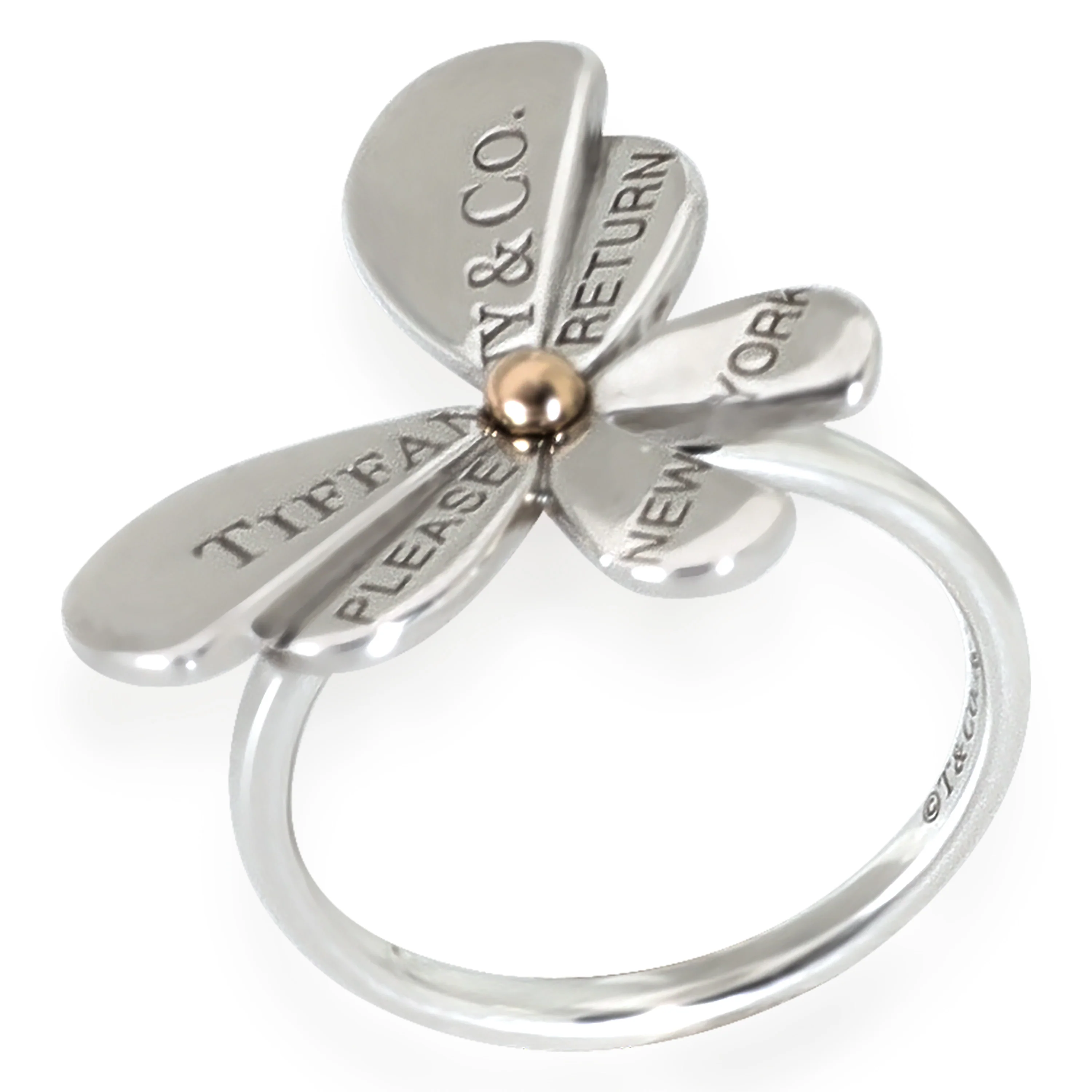 Rose Gold & Sterling Silver Return To Tiffany Love Bug Ring - Image 2