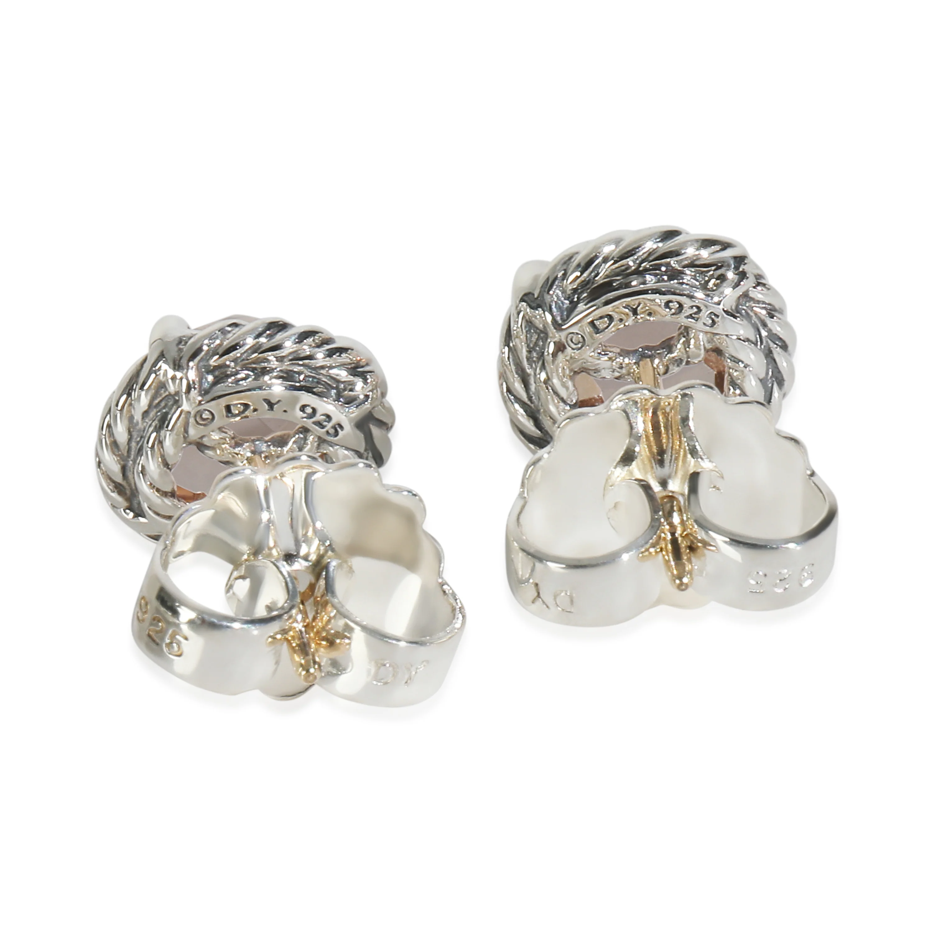 Sterling Silver Morganite Chatelaine Earrings - Image 4