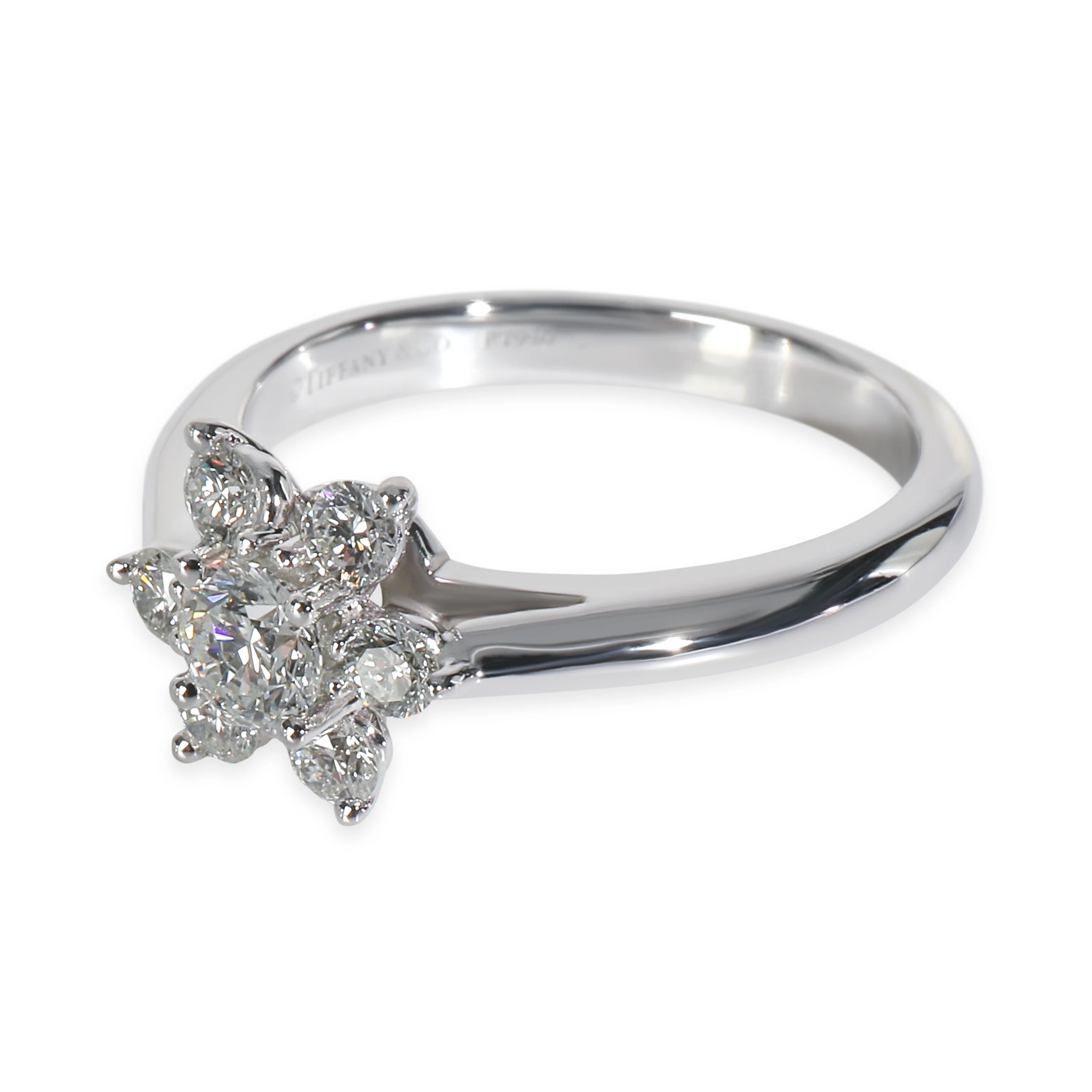 Platinum Diamond Flower Ring - Image 2