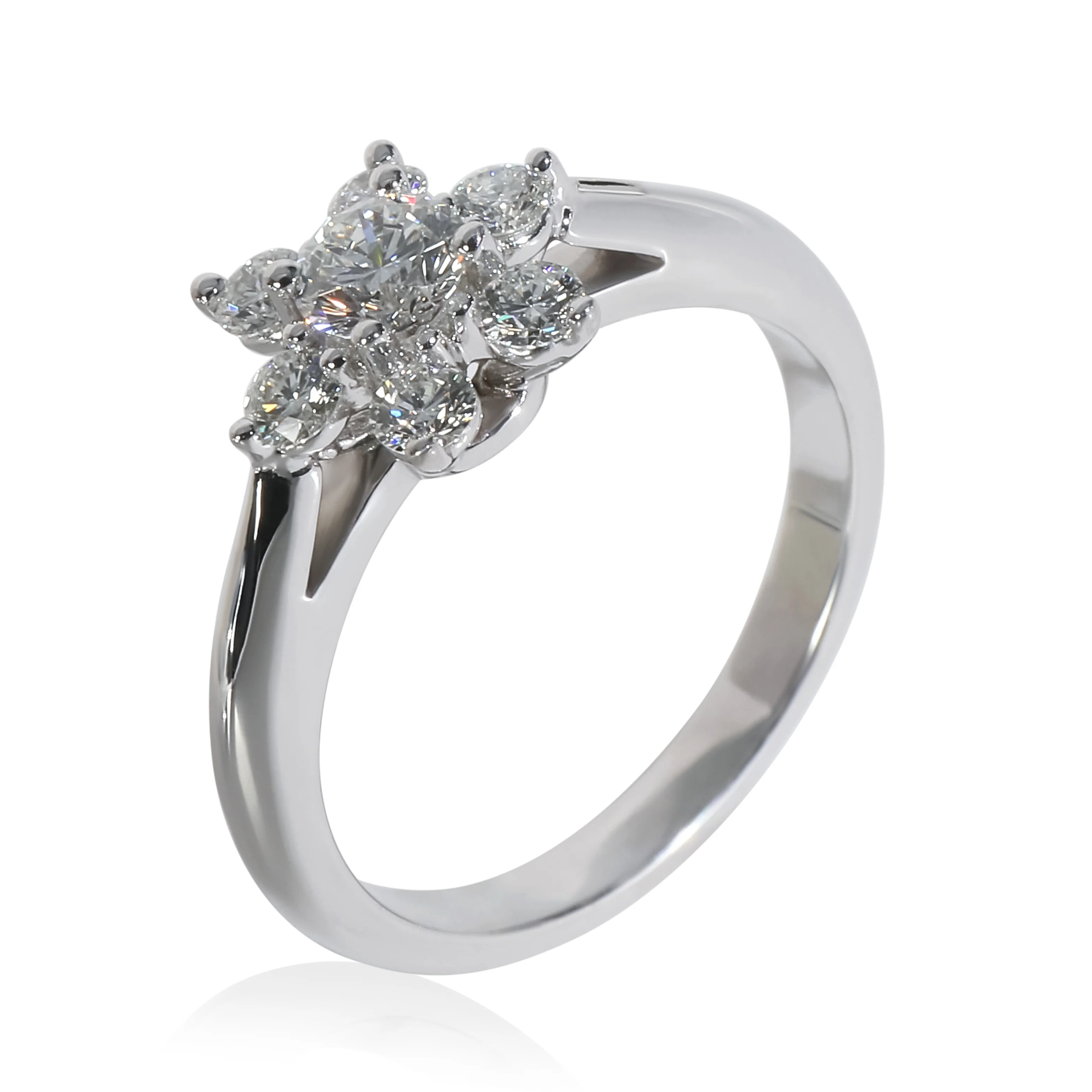 Platinum Diamond Flower Ring - Image 5