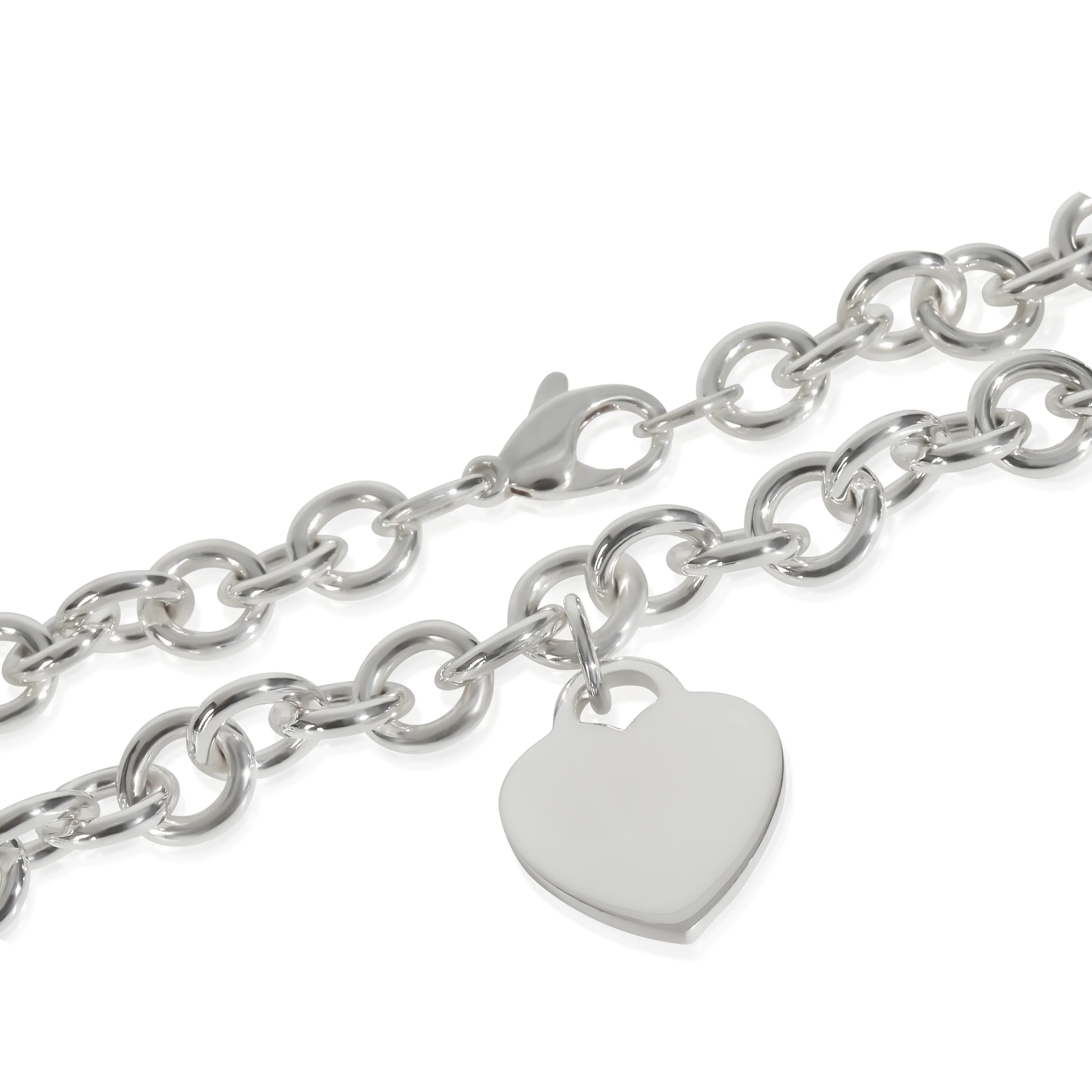 Sterling Silver Heart Tag Necklace - Image 2