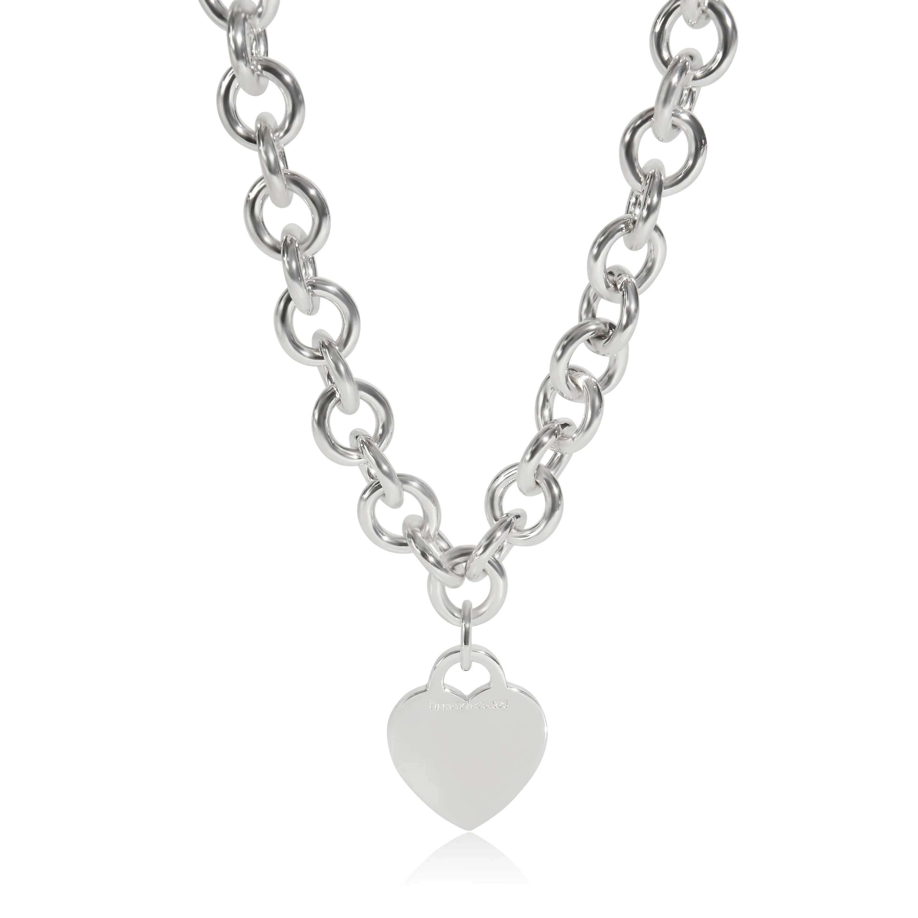 Sterling Silver Heart Tag Necklace - Image 3