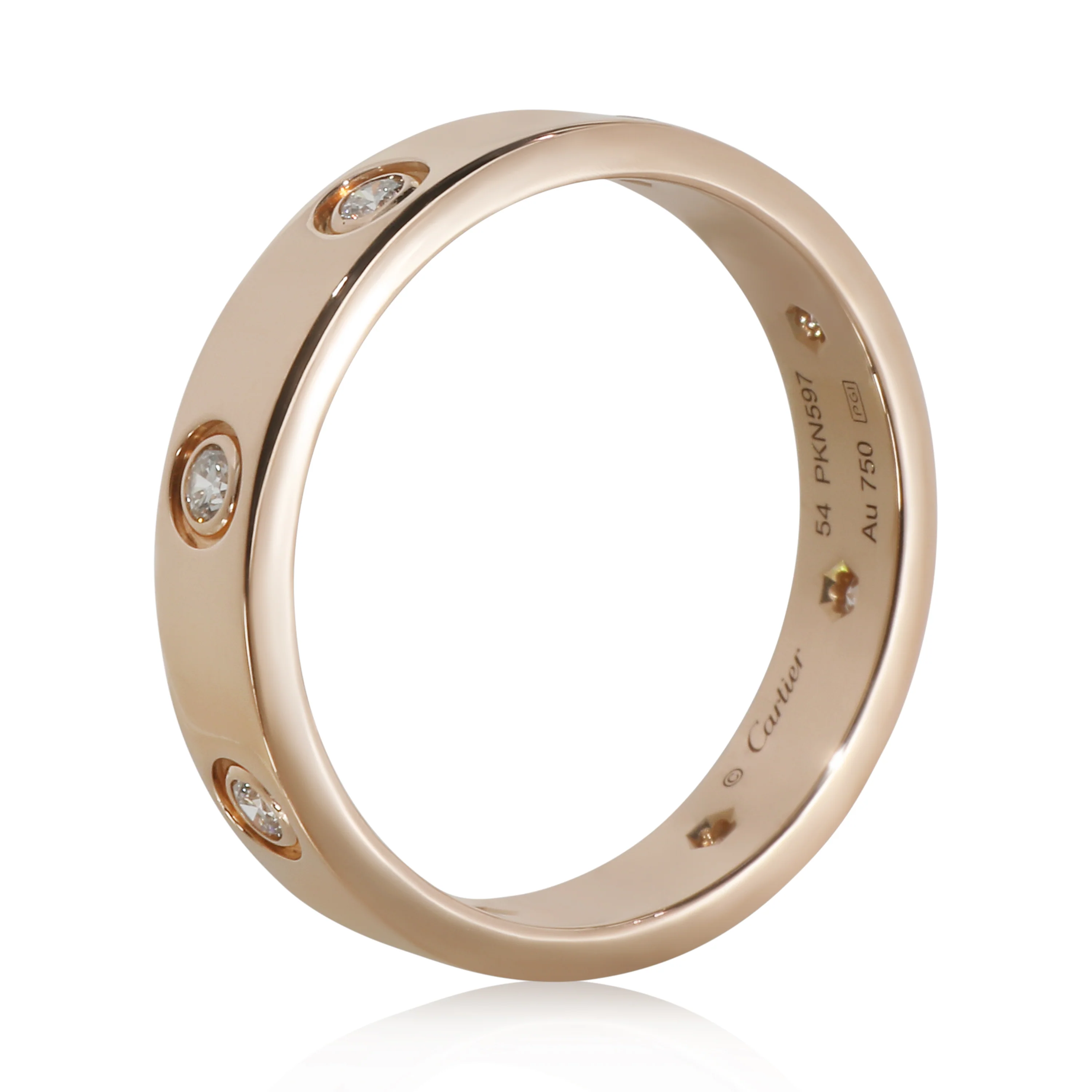 Rose Gold Diamond Small Model Love Ring - Image 5