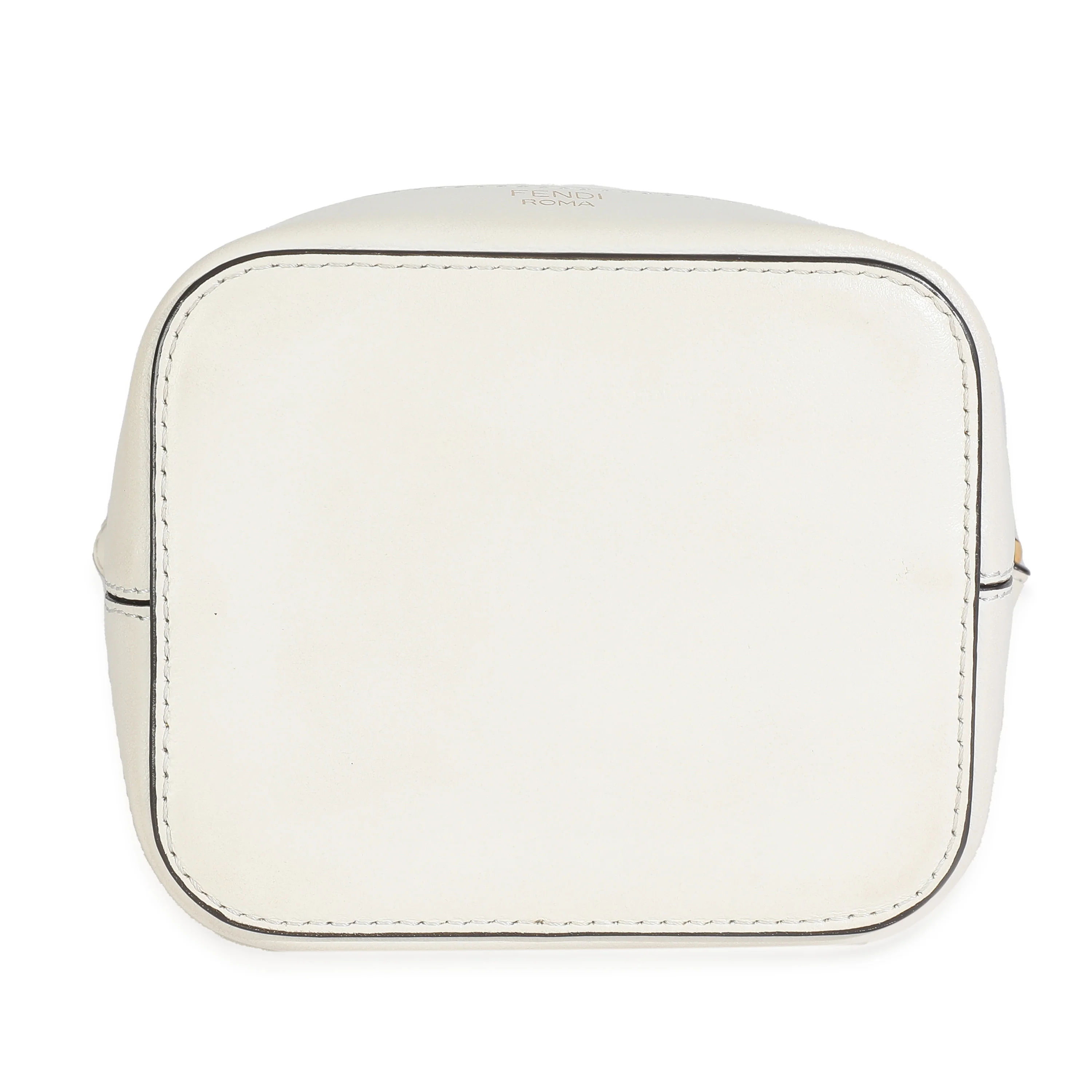 White TPU FF Vitello Grace F is Fendi Mini Mon Tresor Bucket Bag - Image 5