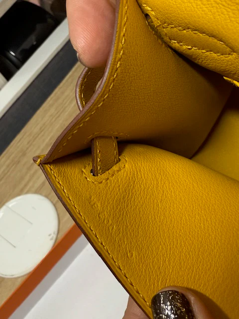 Jaune Ambre Swift Kelly Pochette GHW - Image 11