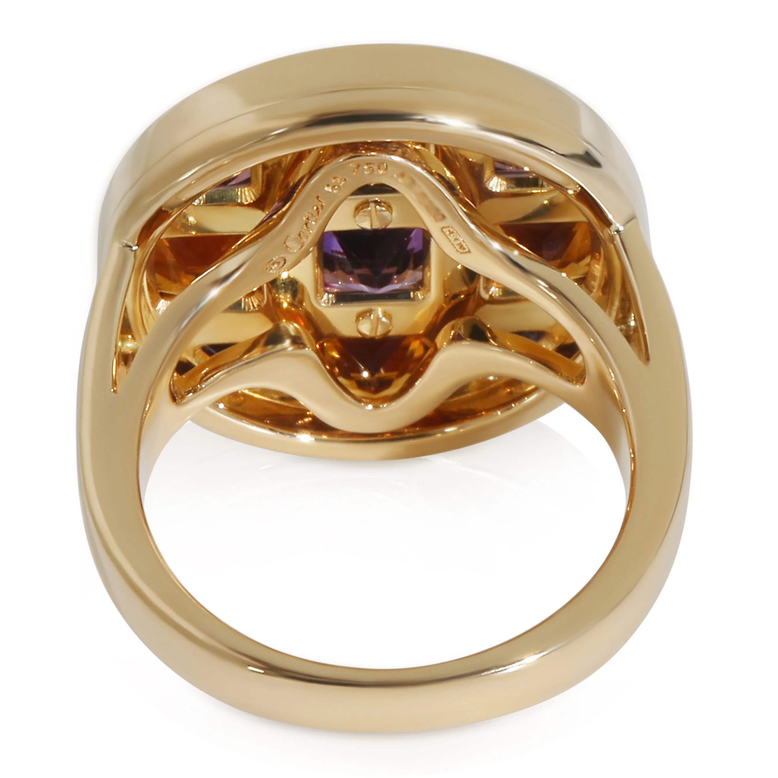 Yellow Gold Citrine and Amethyst Pasha de Cartier Ring - Image 4