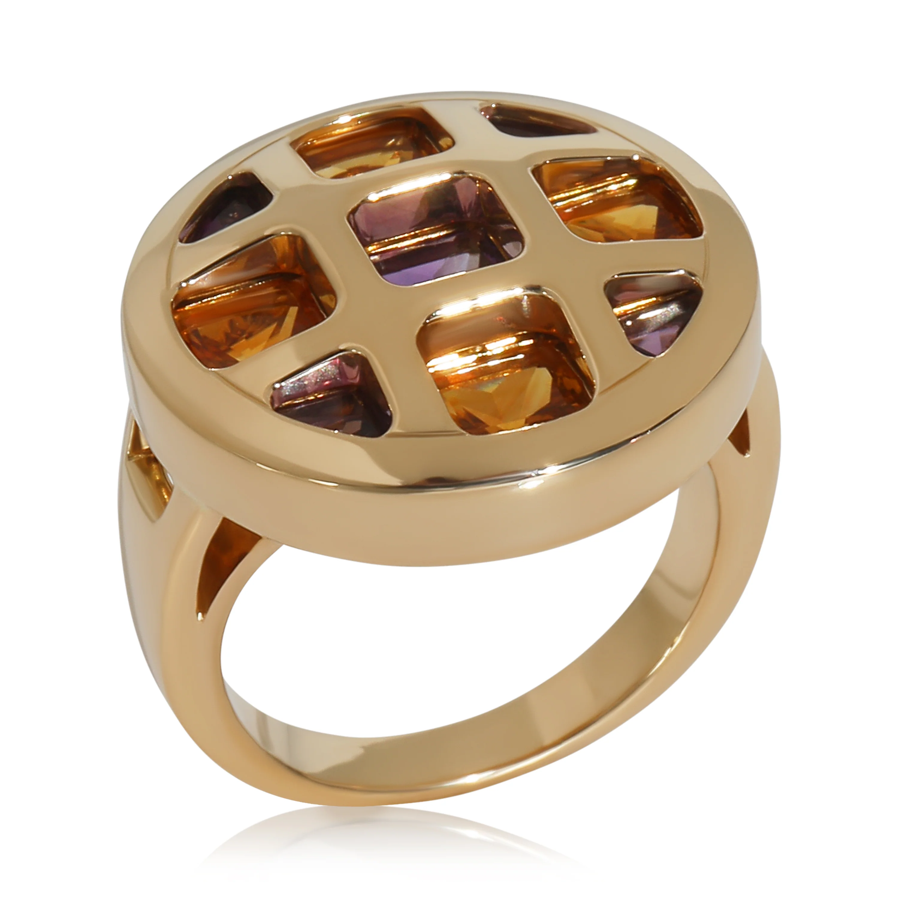 Yellow Gold Citrine and Amethyst Pasha de Cartier Ring - Image 7