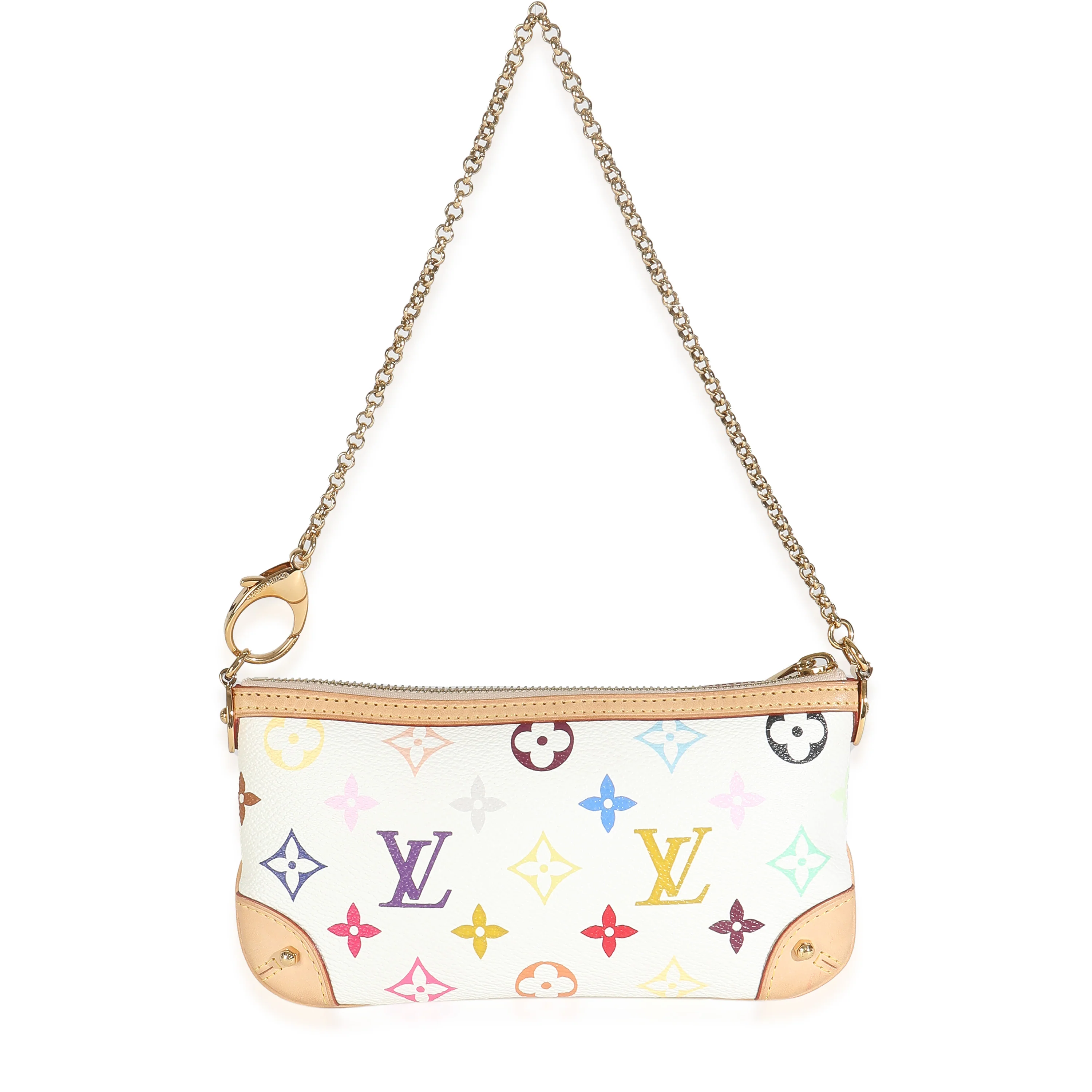 White Multicolor Canvas Milla Pochette MM - Image 4
